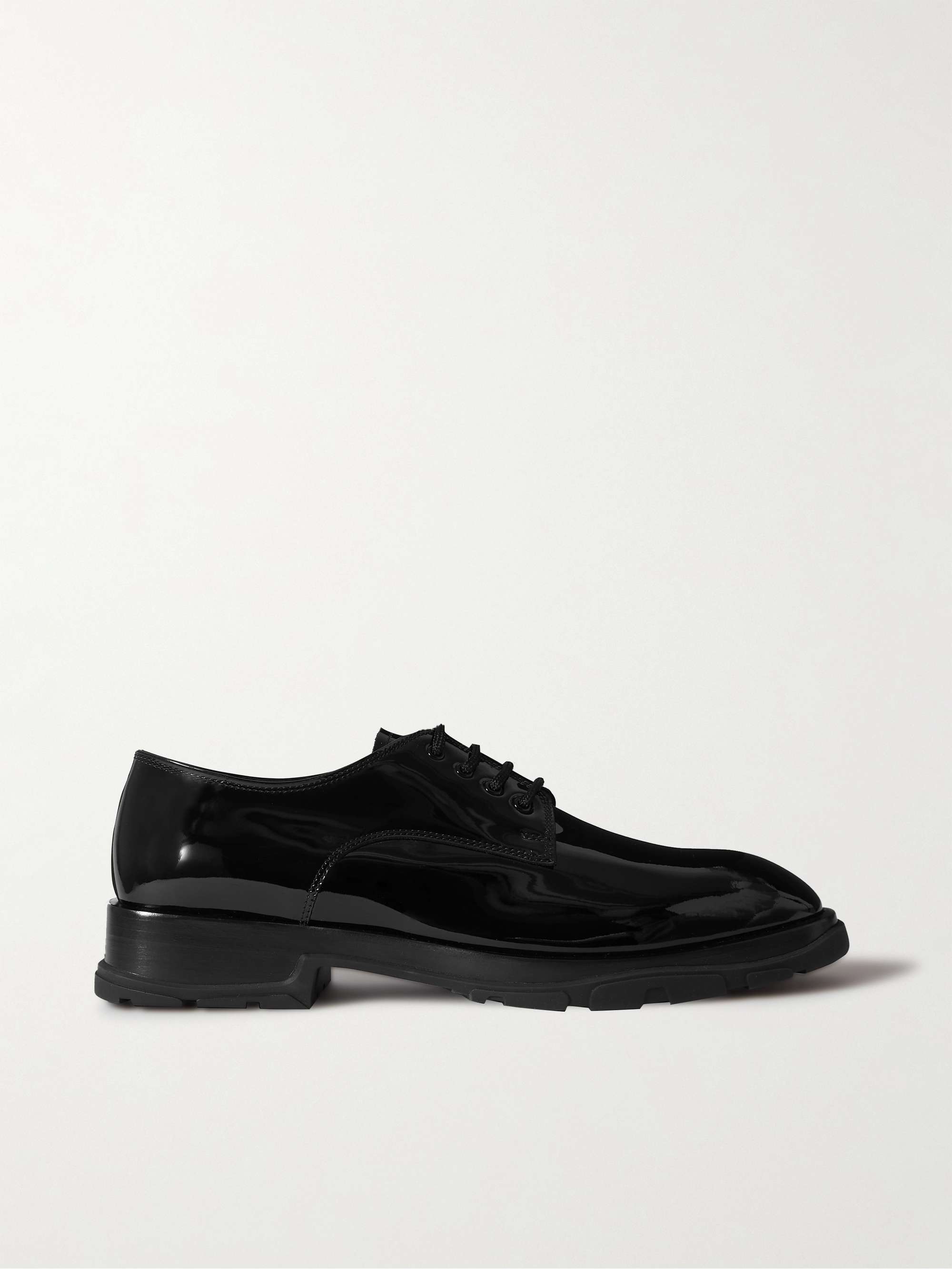 ALEXANDER MCQUEEN Glossed-Leather Derby Shoes
