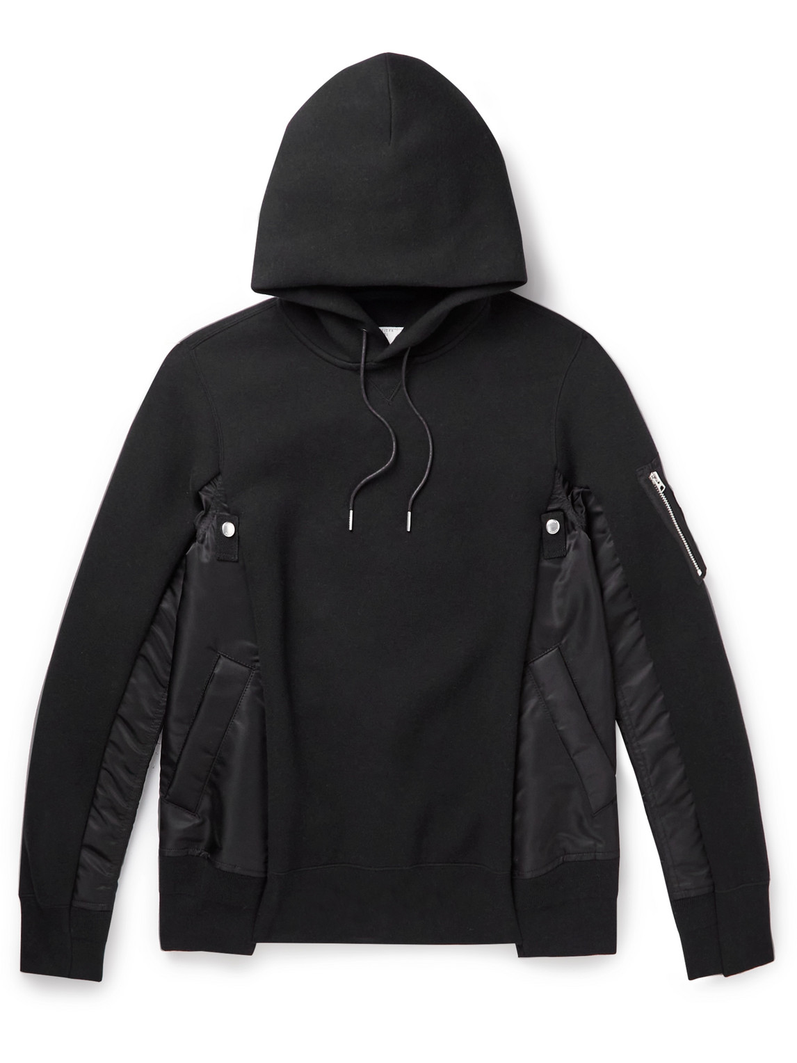 MA-1 Nylon-Trimmed Cotton-Blend Jersey Hoodie