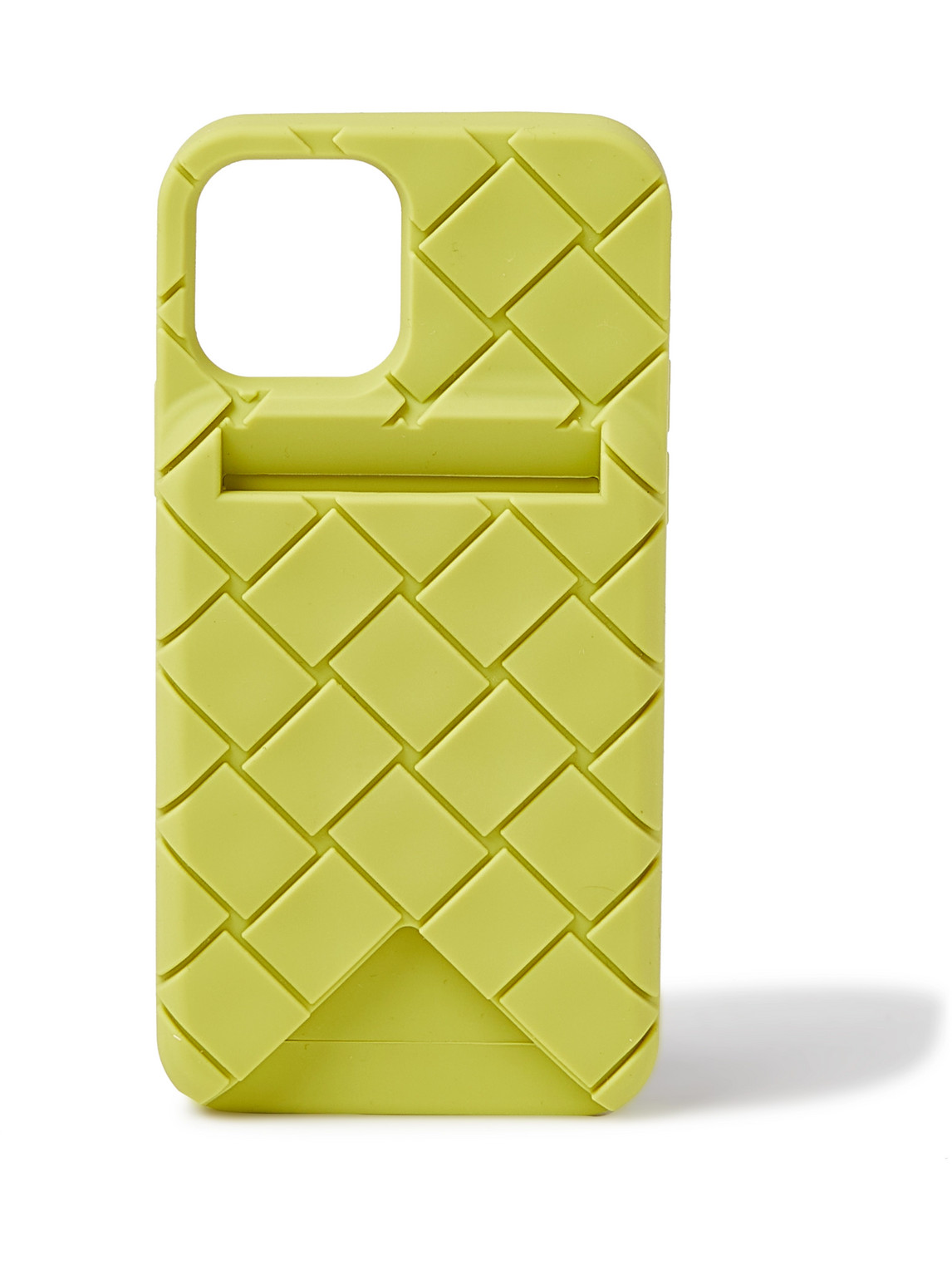 Bottega Veneta Intrecciato Rubber Iphone 13 Case In Green