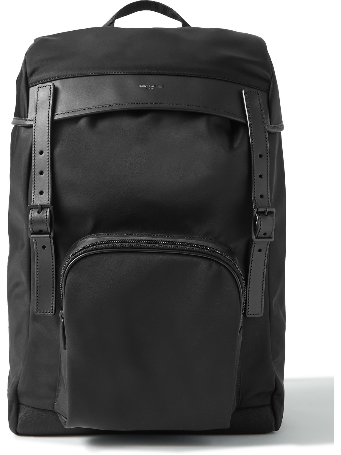 City Leather-Trimmed ECONYL Backpack