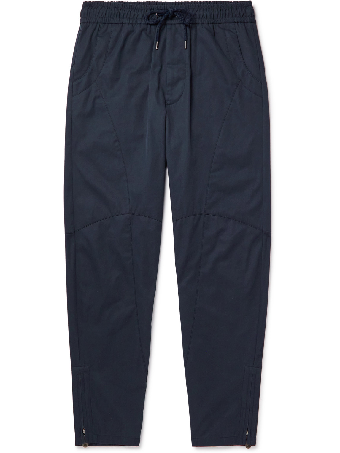 Tapered Cotton-Twill Drawstring Trousers