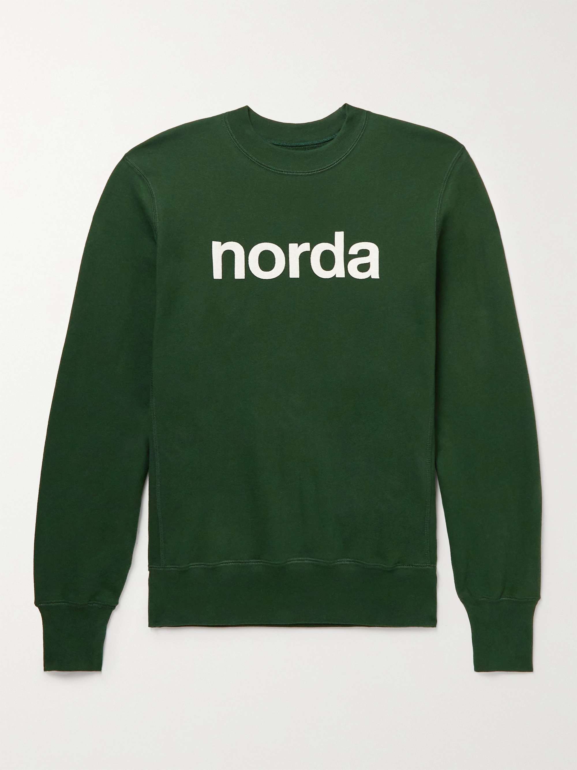 NORDA Logo-Flocked Organic French Terry Sweatshirt