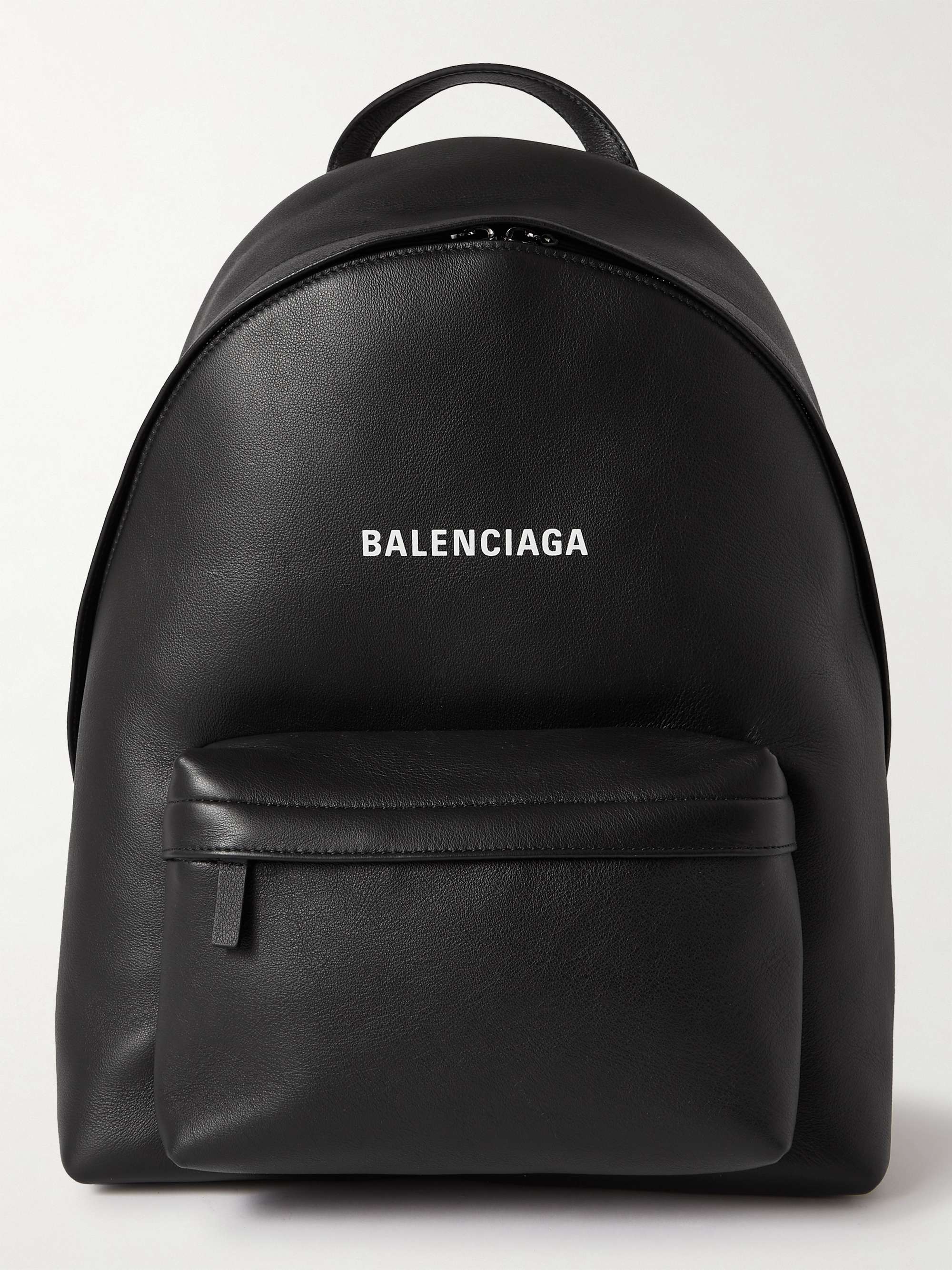 BALENCIAGA Logo-Print Leather Backpack