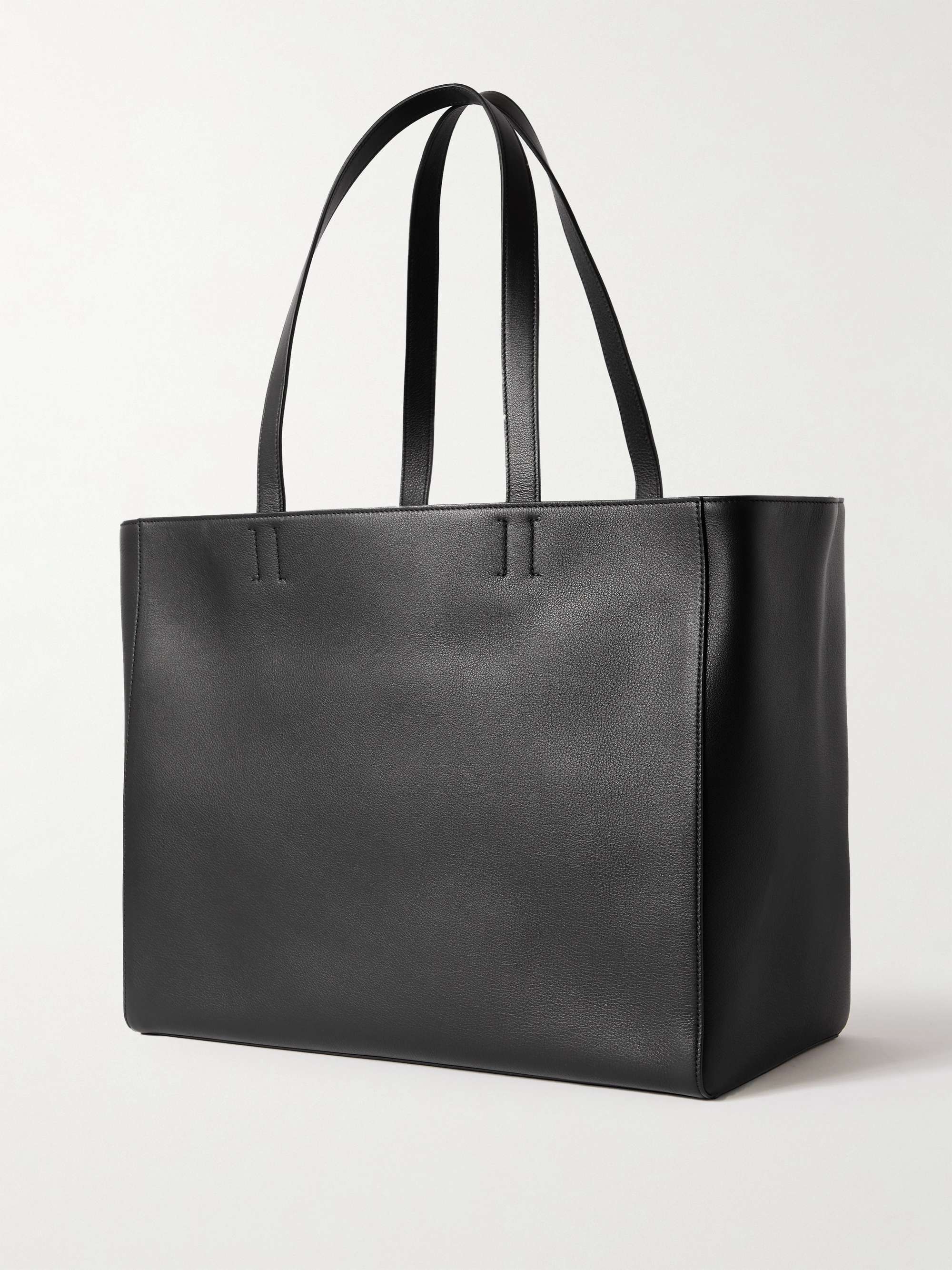 BALENCIAGA Logo-Print Leather Tote Bag