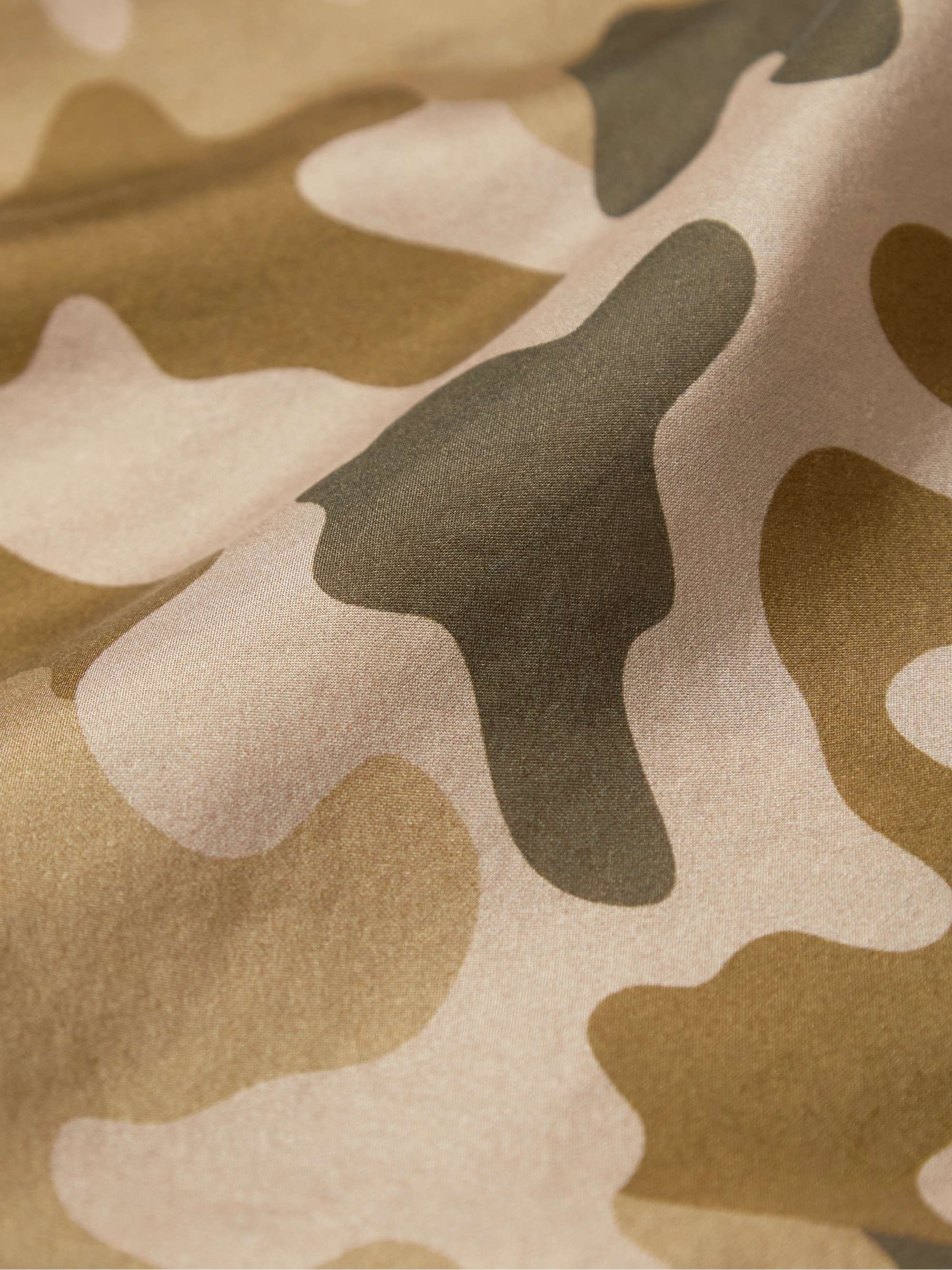 DRIES VAN NOTEN Camp-Collar Camouflage-Print Silk Shirt