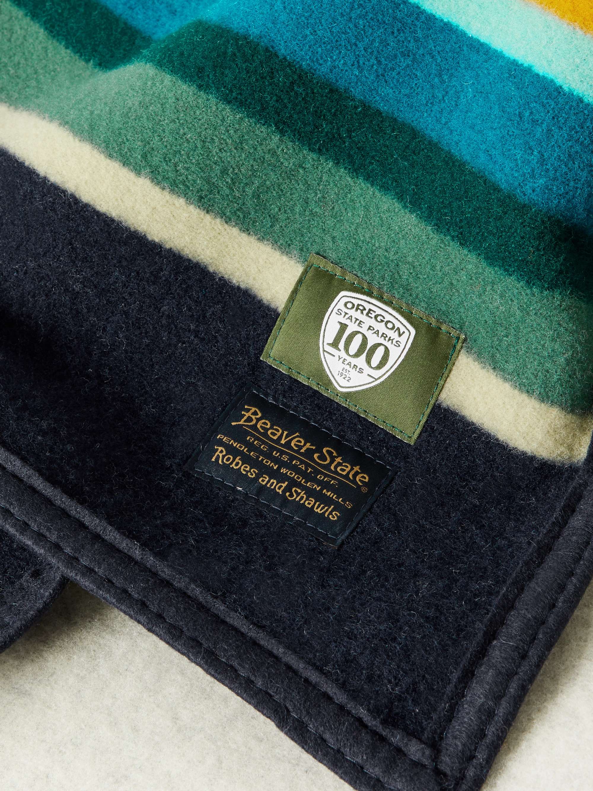 PENDLETON Pacific Wonderland Virgin Wool and Cotton-Blend Jacquard Blanket