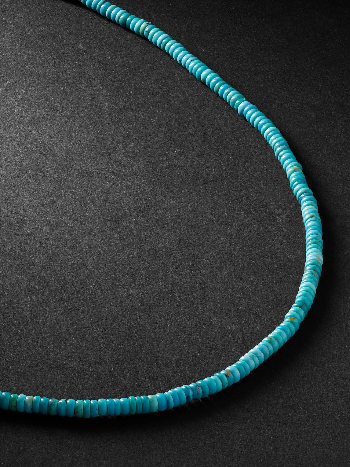 Mateo Gold Turquoise Beaded Necklace In Blue