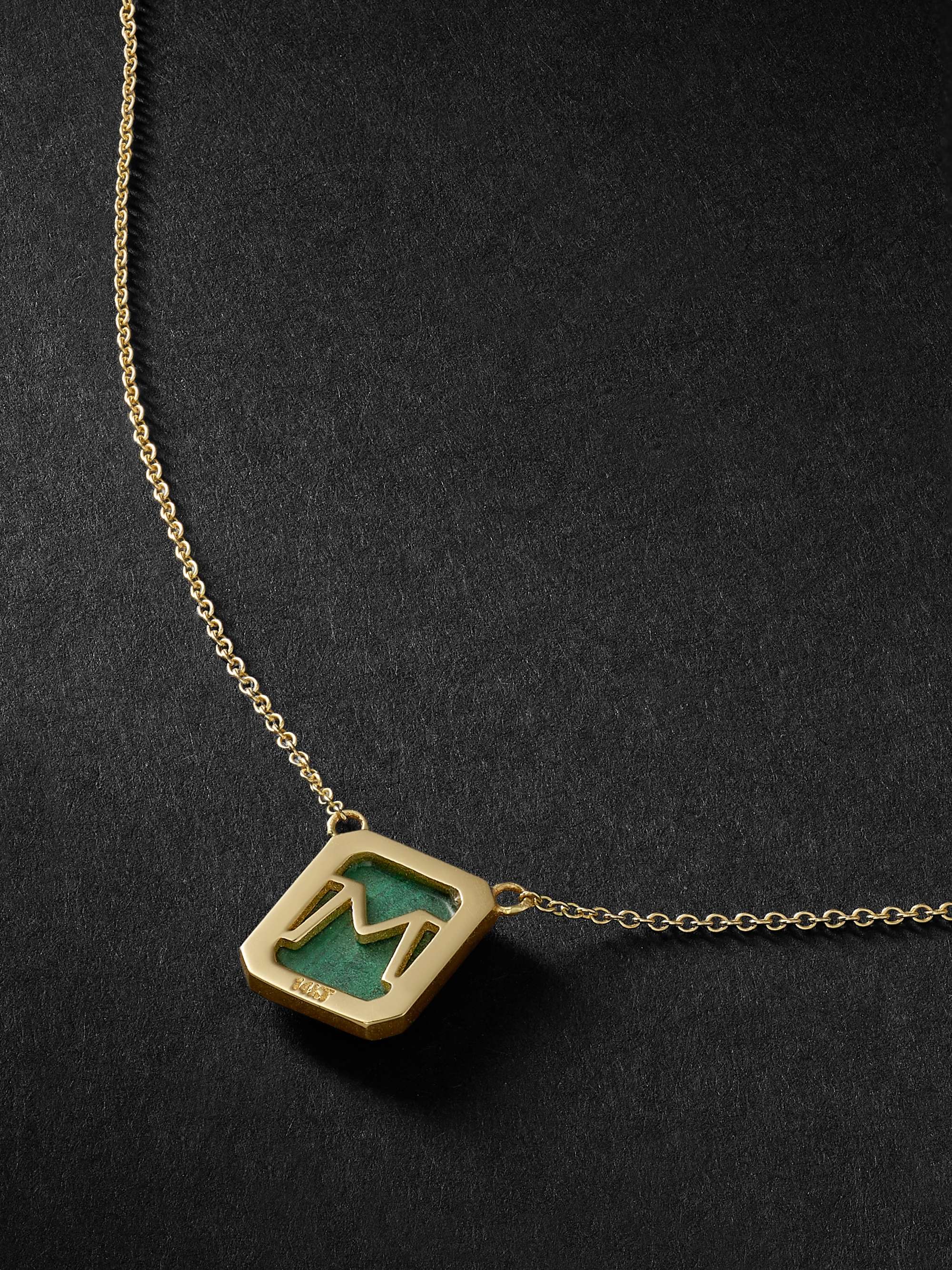 MATEO Gold Malachite Necklace