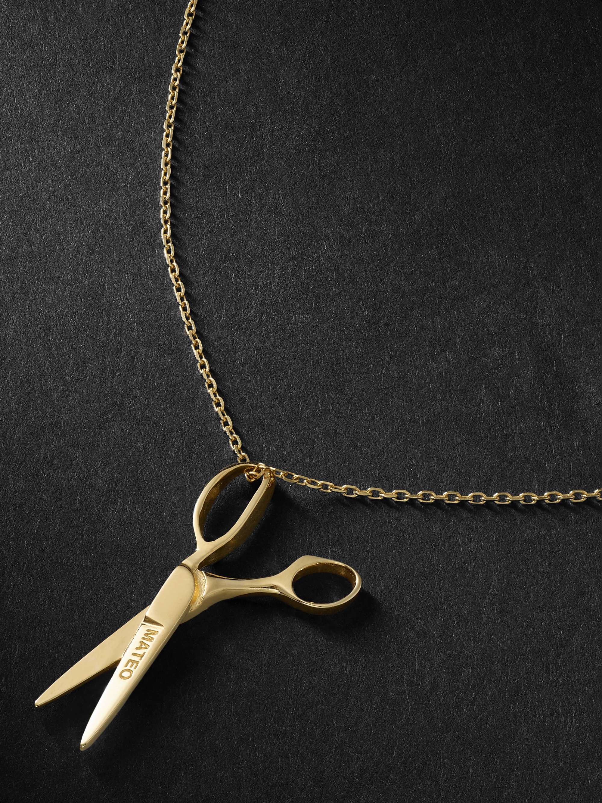 MATEO Scissor Gold Necklace