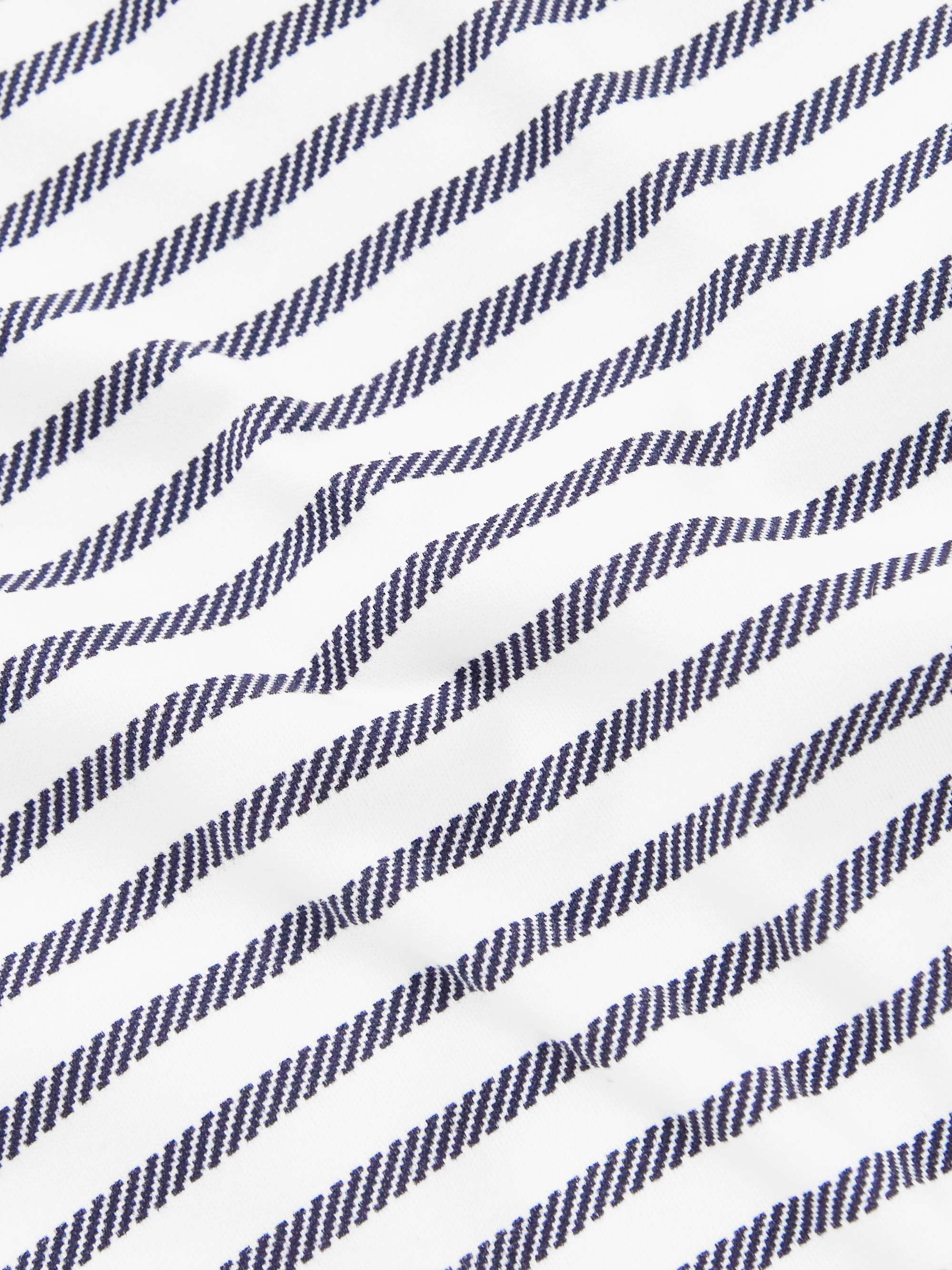 GIORGIO ARMANI Striped Cotton-Jersey Polo Shirt