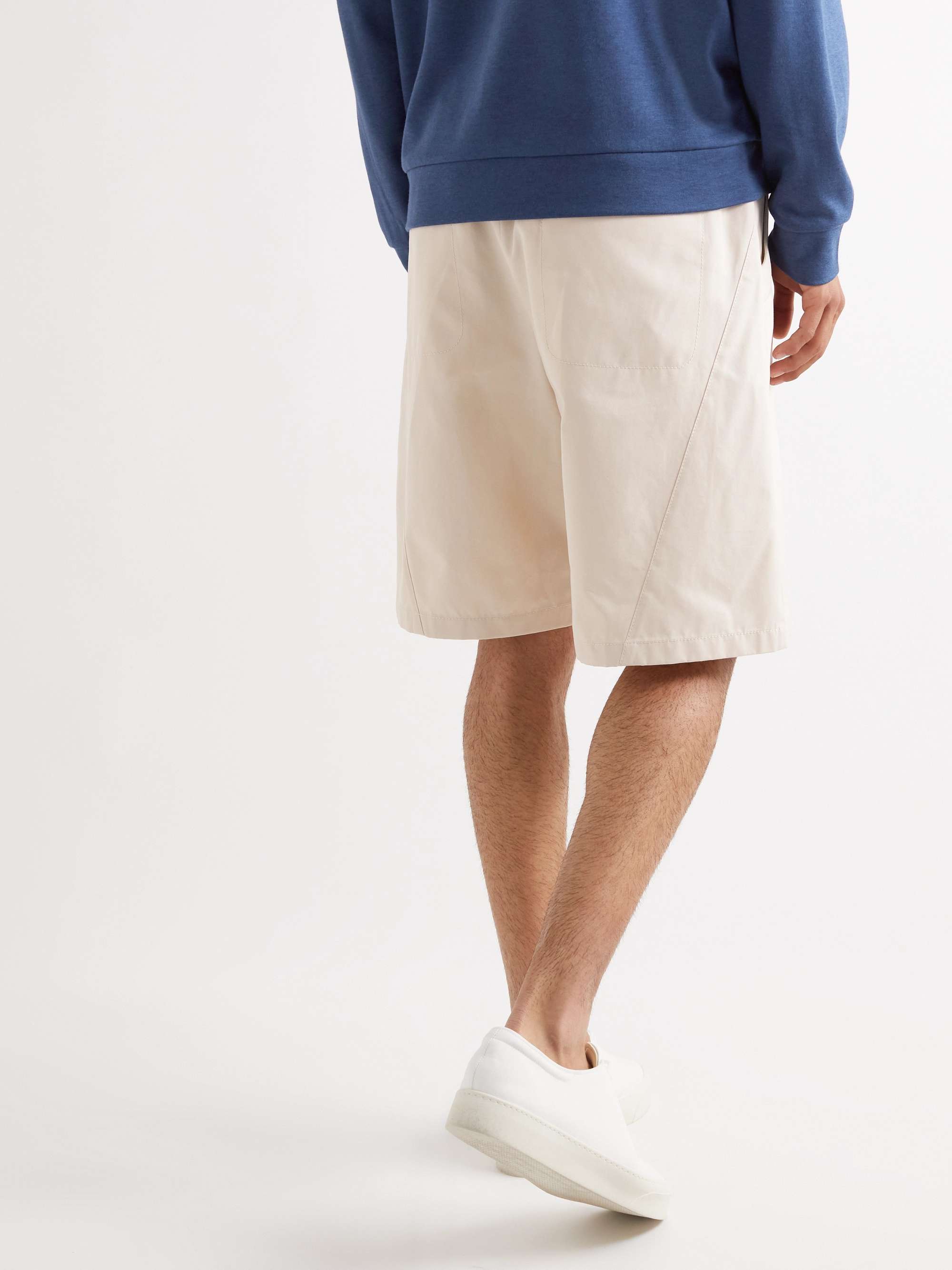GIORGIO ARMANI Cotton-Twill Drawstring Shorts