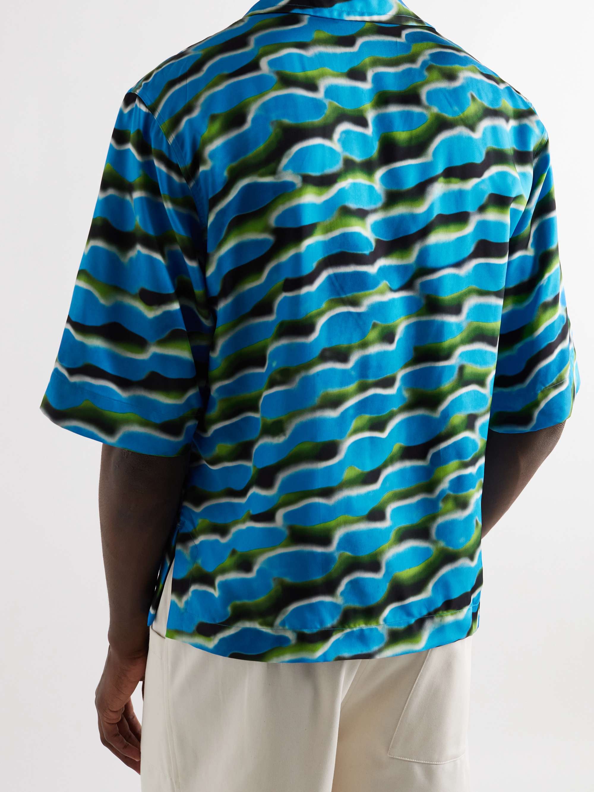 DRIES VAN NOTEN + Len Lye Printed Satin-Twill Shirt