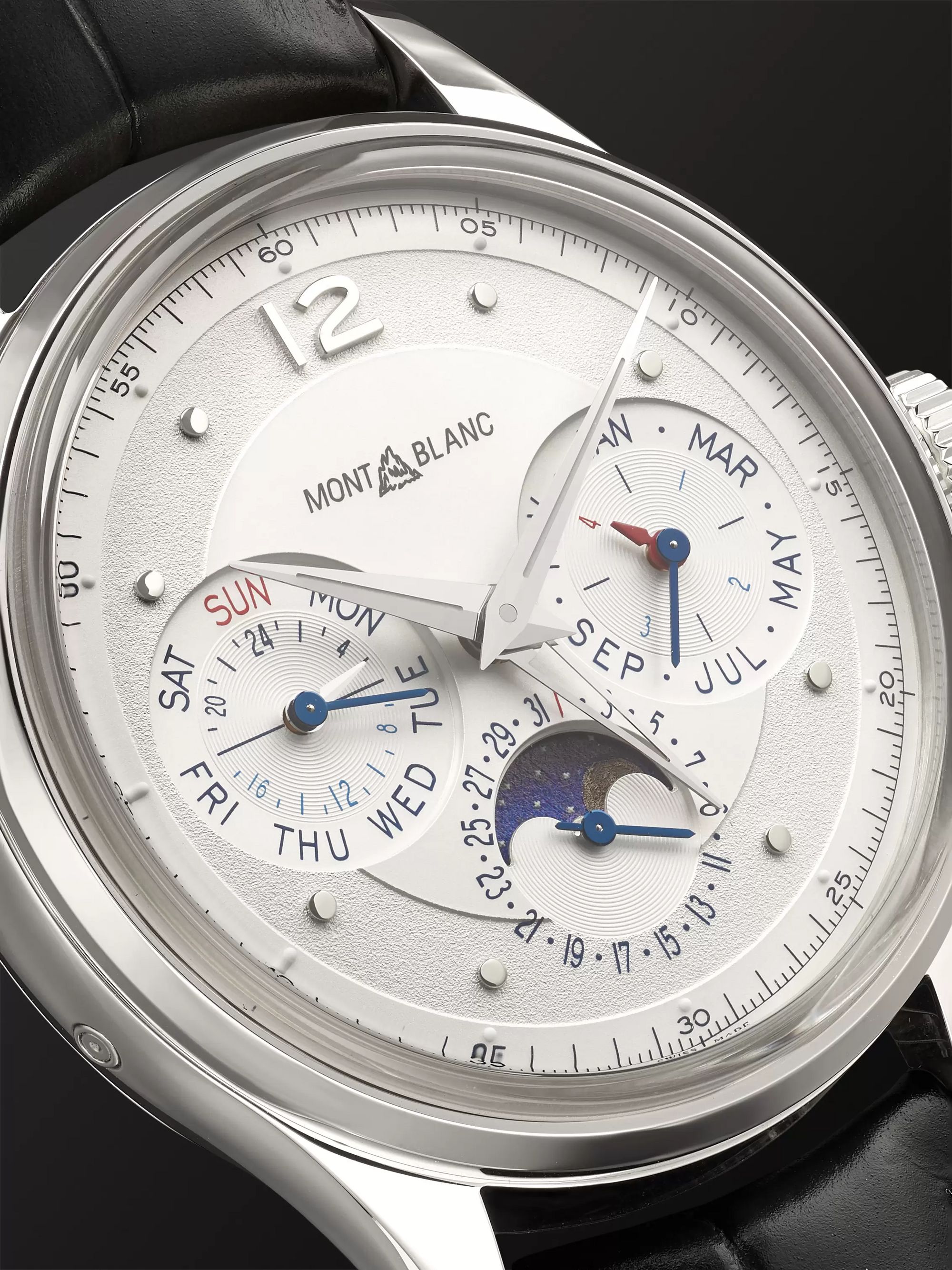 MONTBLANC Heritage Perpetual Calendar Automatic 40mm Stainless Steel and Alligator Watch, Ref. No. 119925