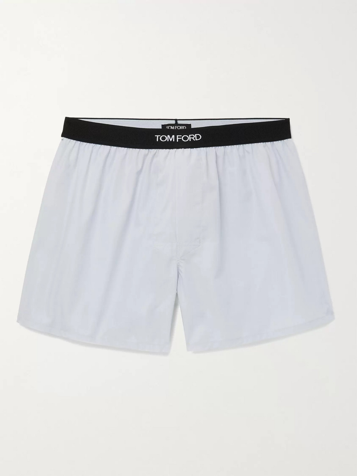 Tom Ford Cotton Boxer Shorts In Gray