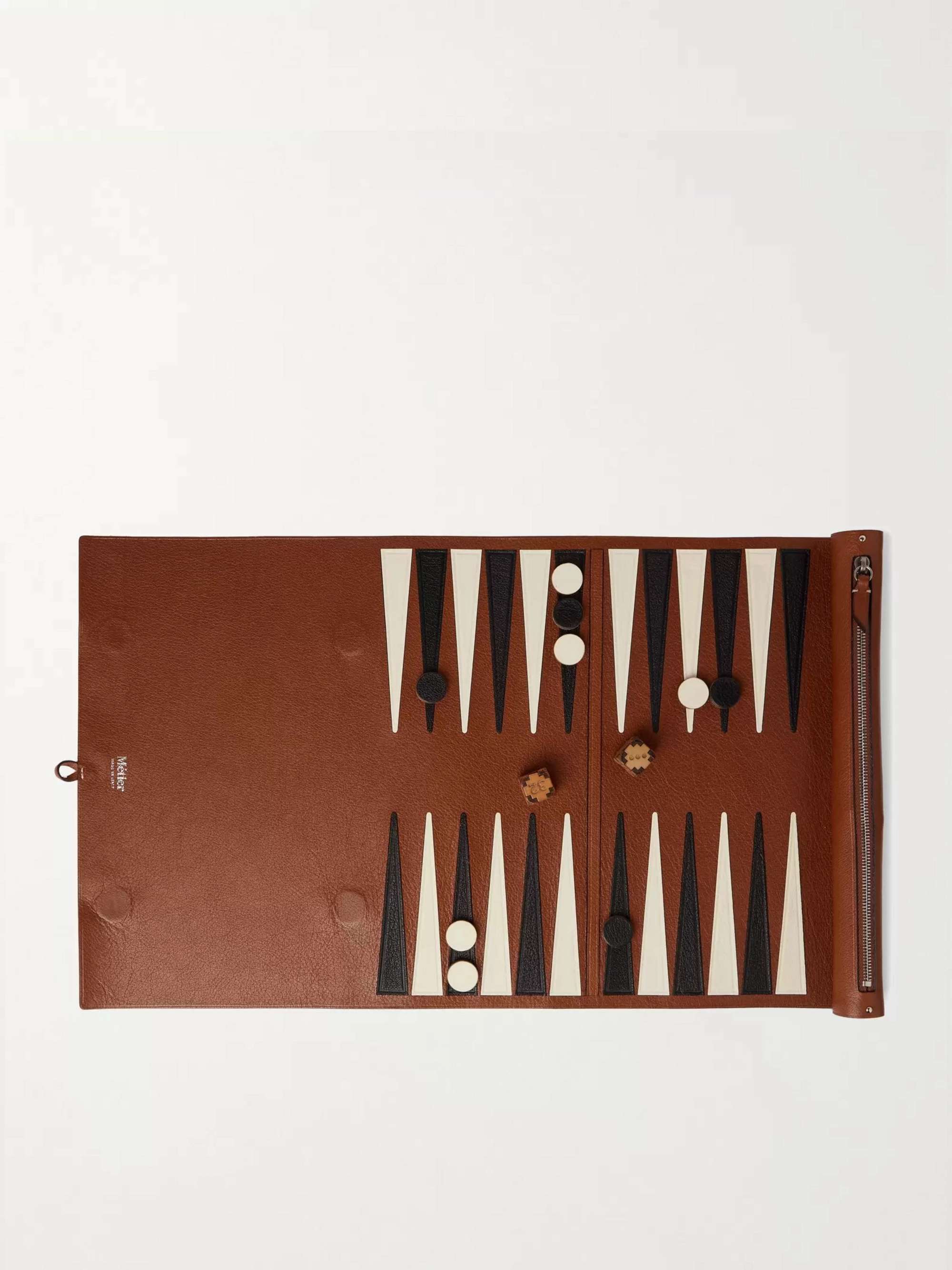 MÉTIER Portable Leather Backgammon Set