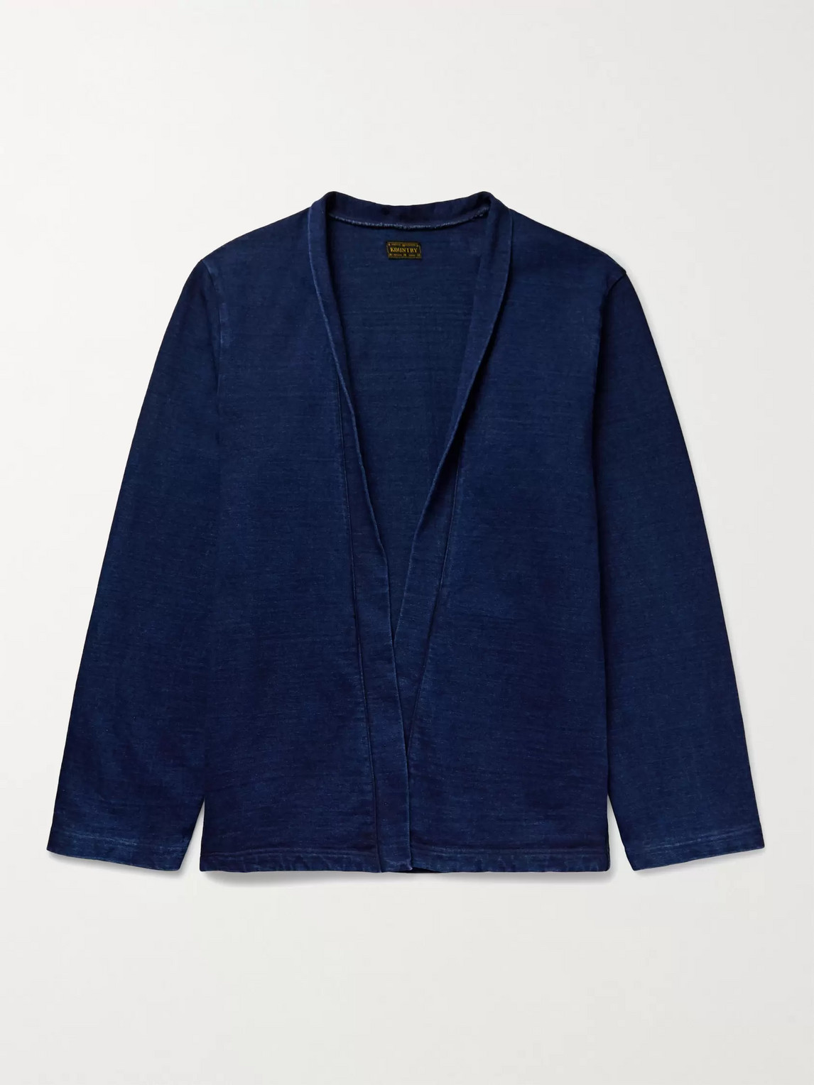 Kapital Indigo-dyed Printed Cotton-jersey Shirt Jacket In Blue