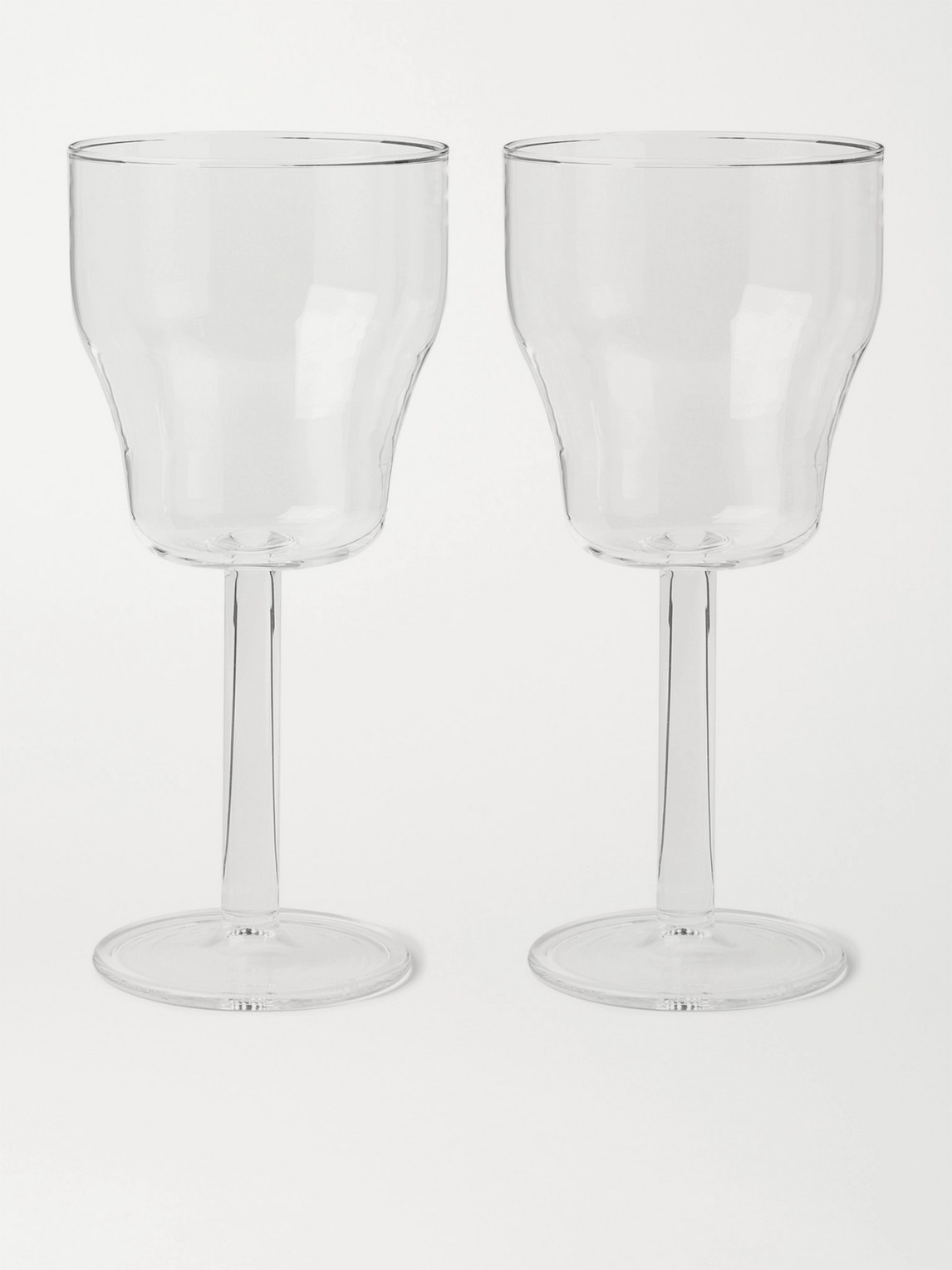 R+d.lab Helg Set Of Two Wine Glasses In Neutrals