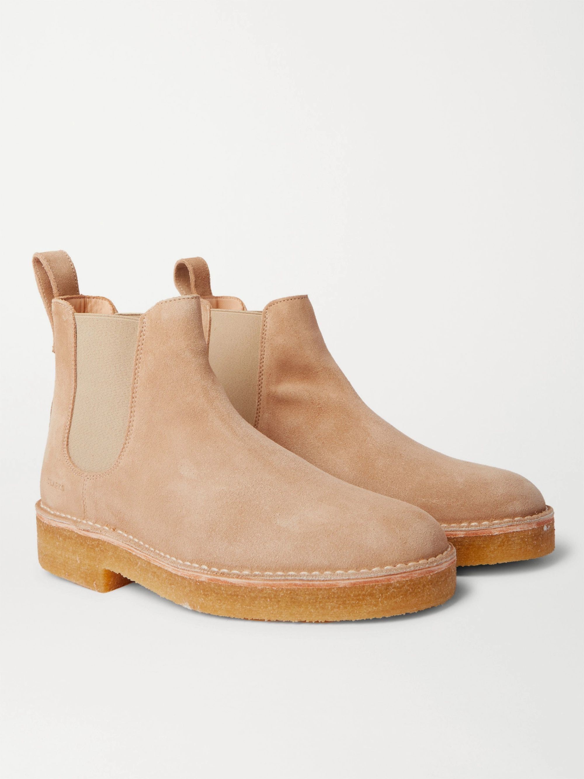 clarks suede chelsea boots