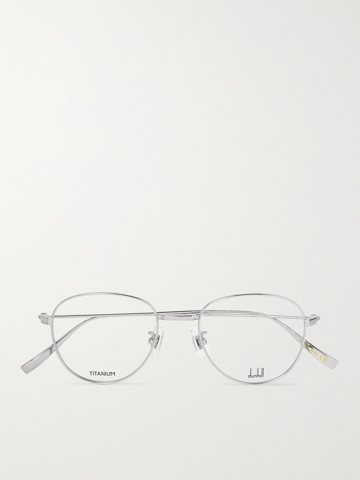 Dunhill Round-frame Silver-tone Optical Glasses