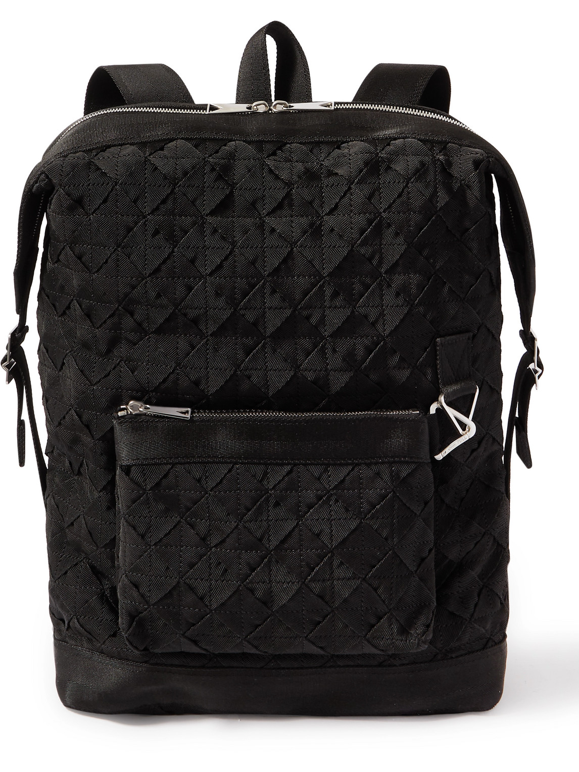 Bottega Veneta Intrecciato Webbing Backpack In Black | ModeSens