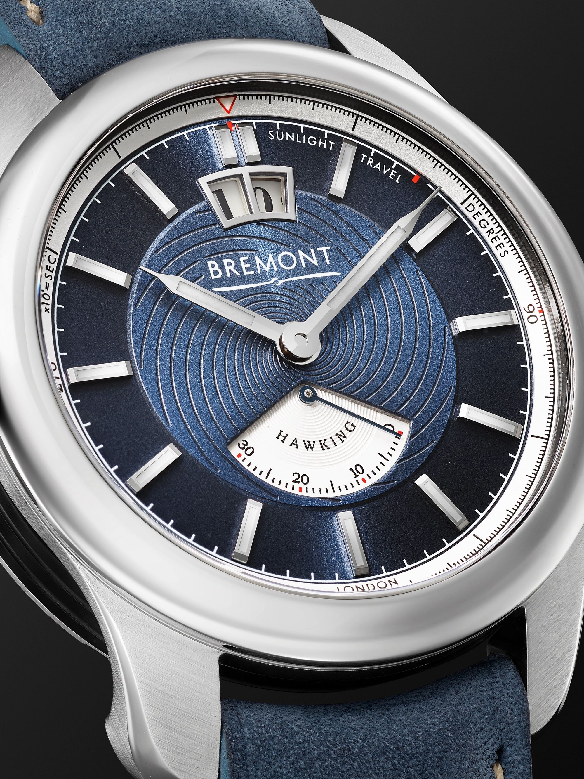 BREMONT Hawking Limited Edition Automatic 41mm Stainless Steel and Leather Watch