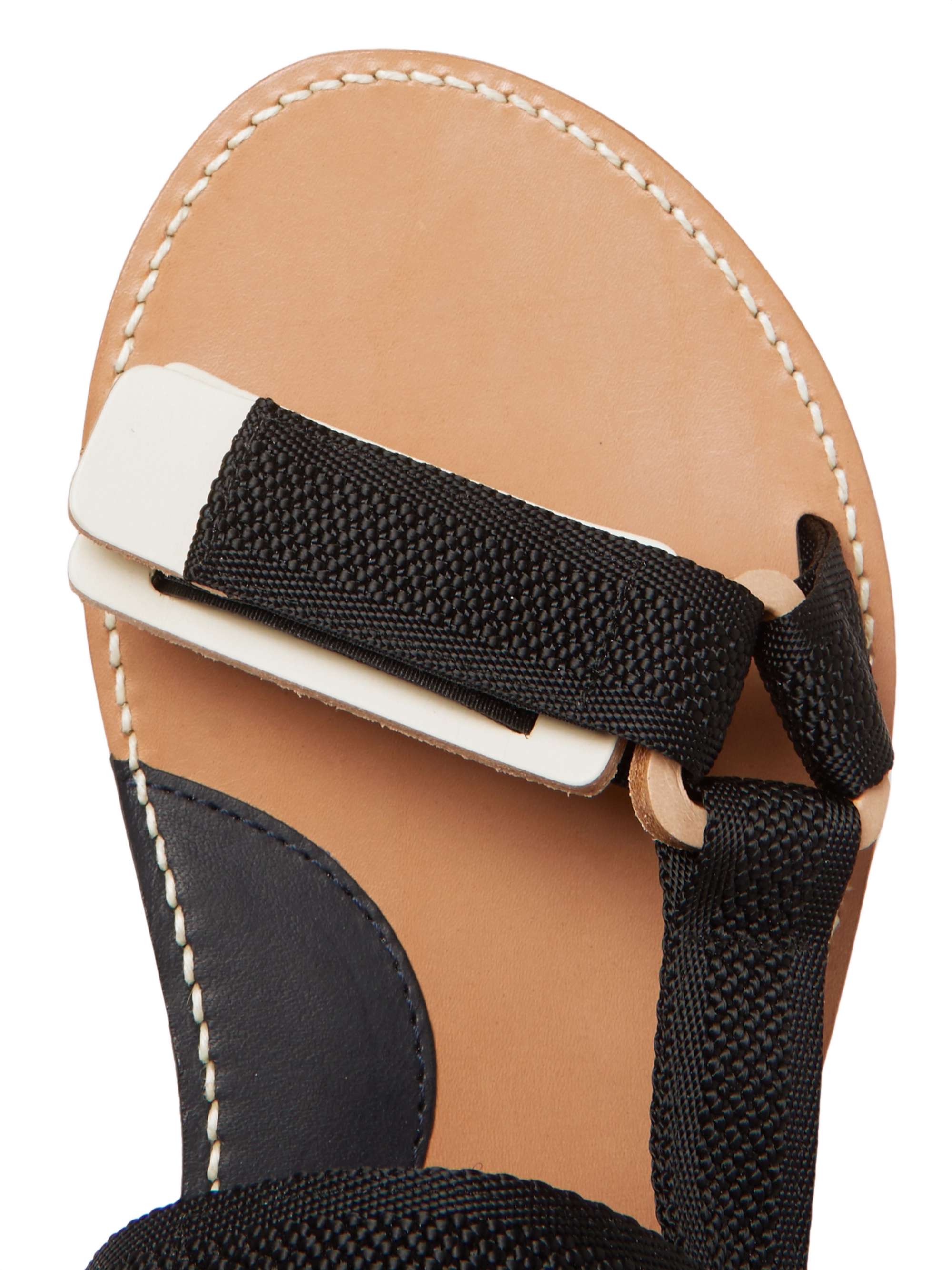 Hender Scheme Leather-Trimmed Webbing Sandals