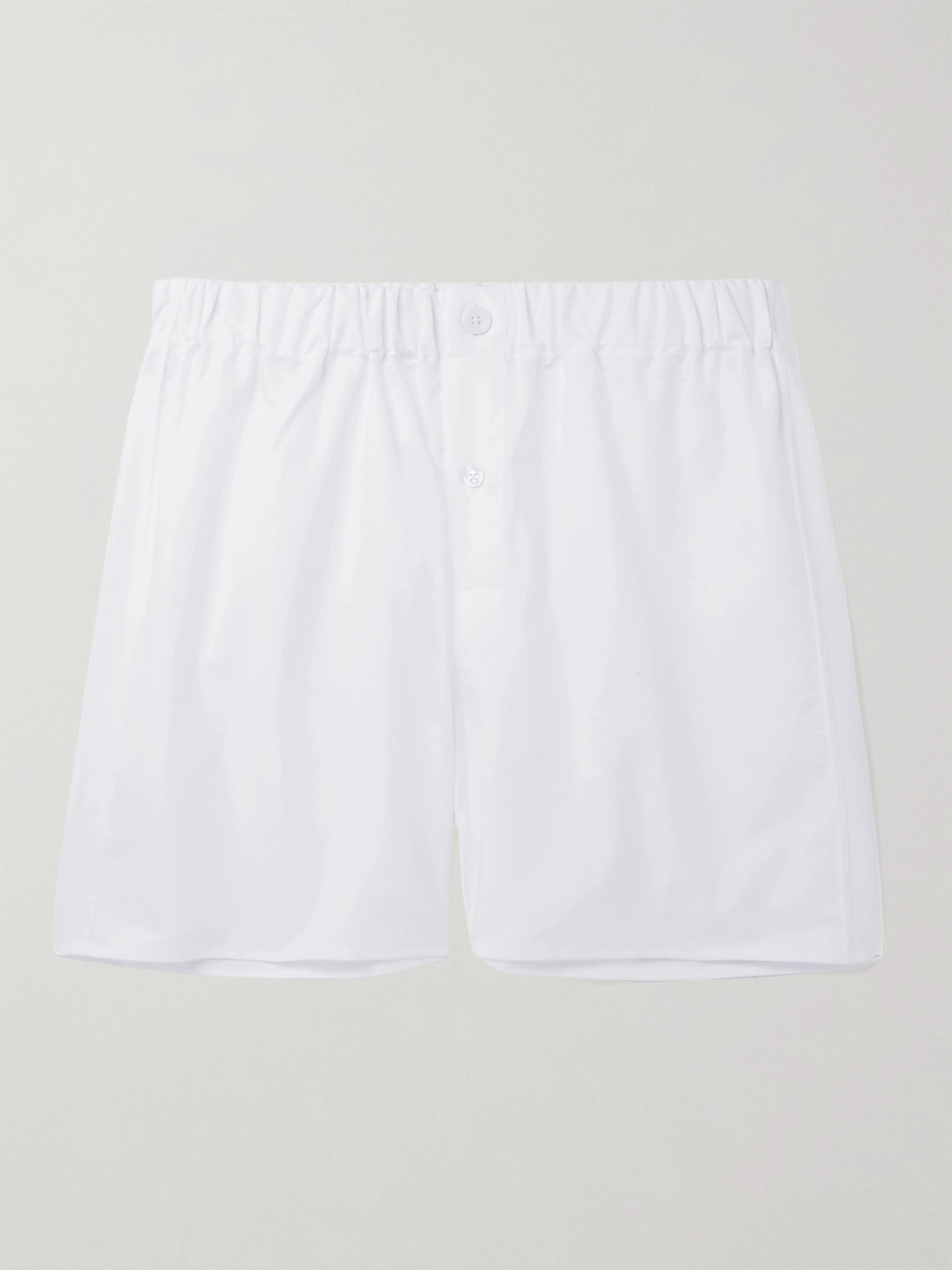 Emma Willis Cotton Oxford Boxer Shorts In White