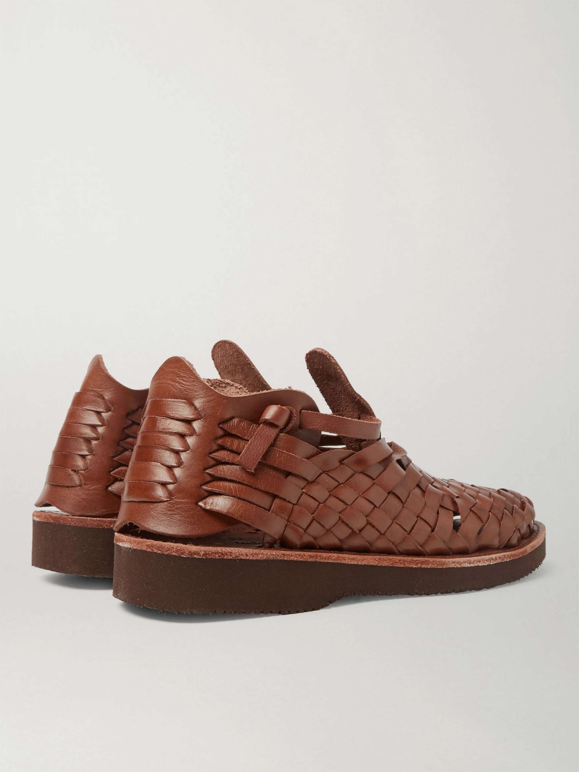 YUKETEN Crus Woven Leather Sandals