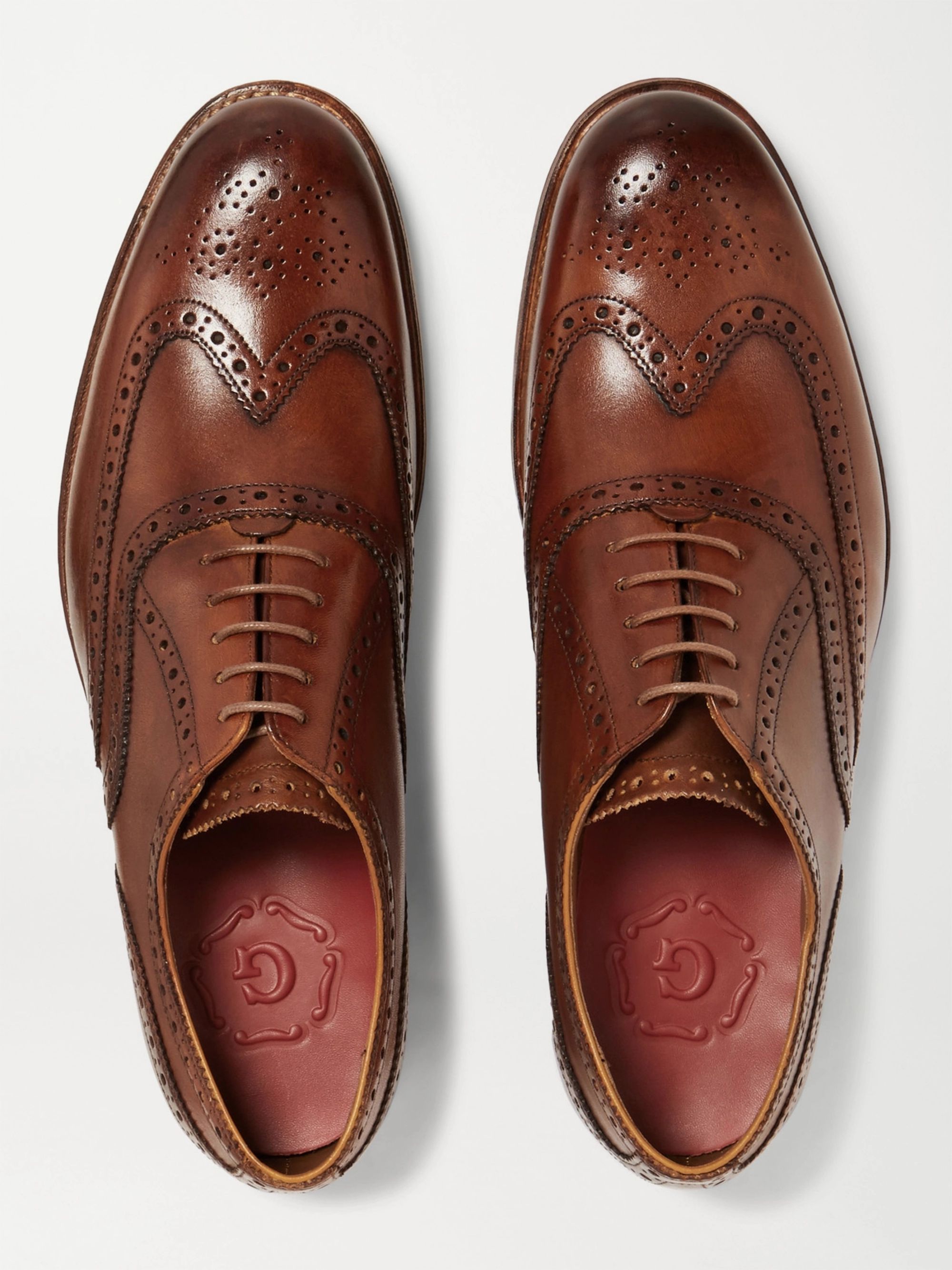Dylan Burnished-Leather Wingtip Brogues 