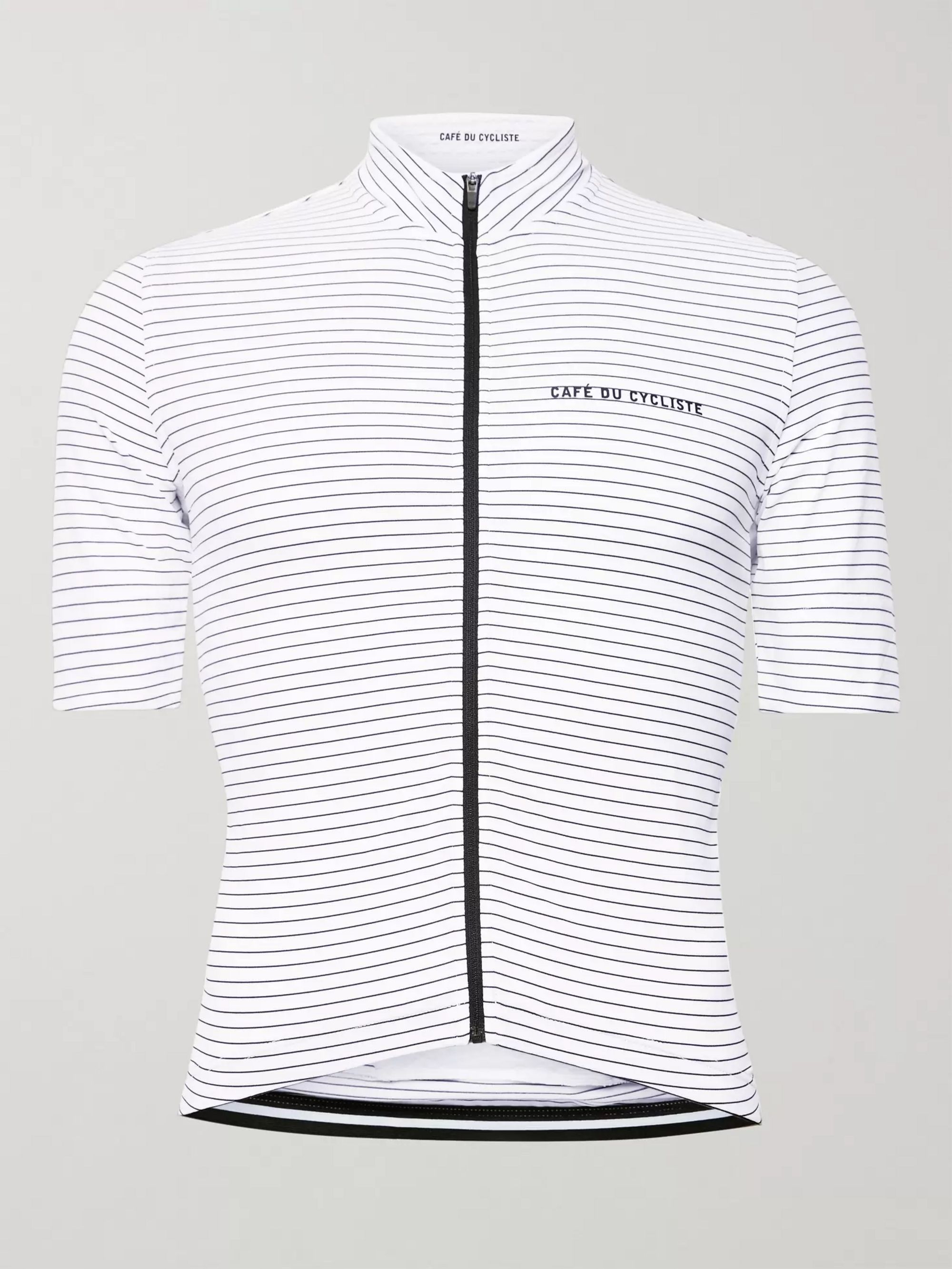 striped cycling jersey