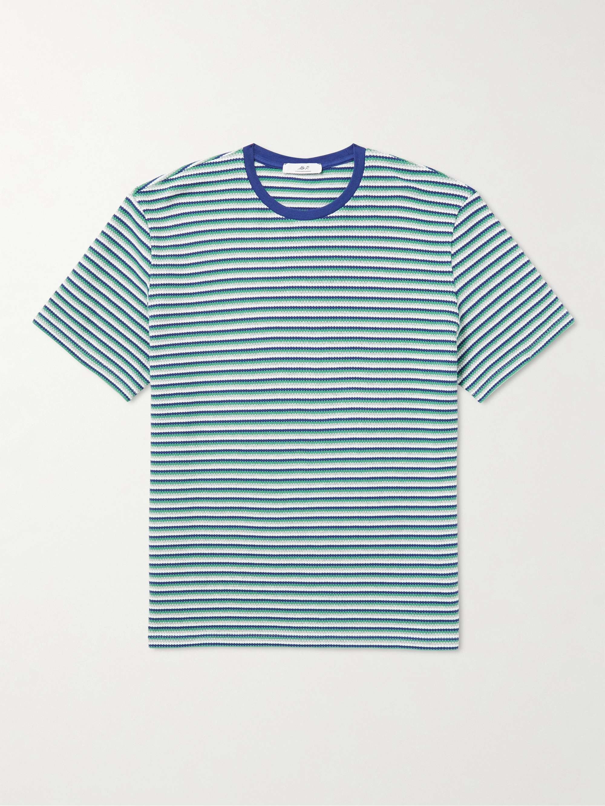 MR P. Striped Cotton-Piqué T-Shirt