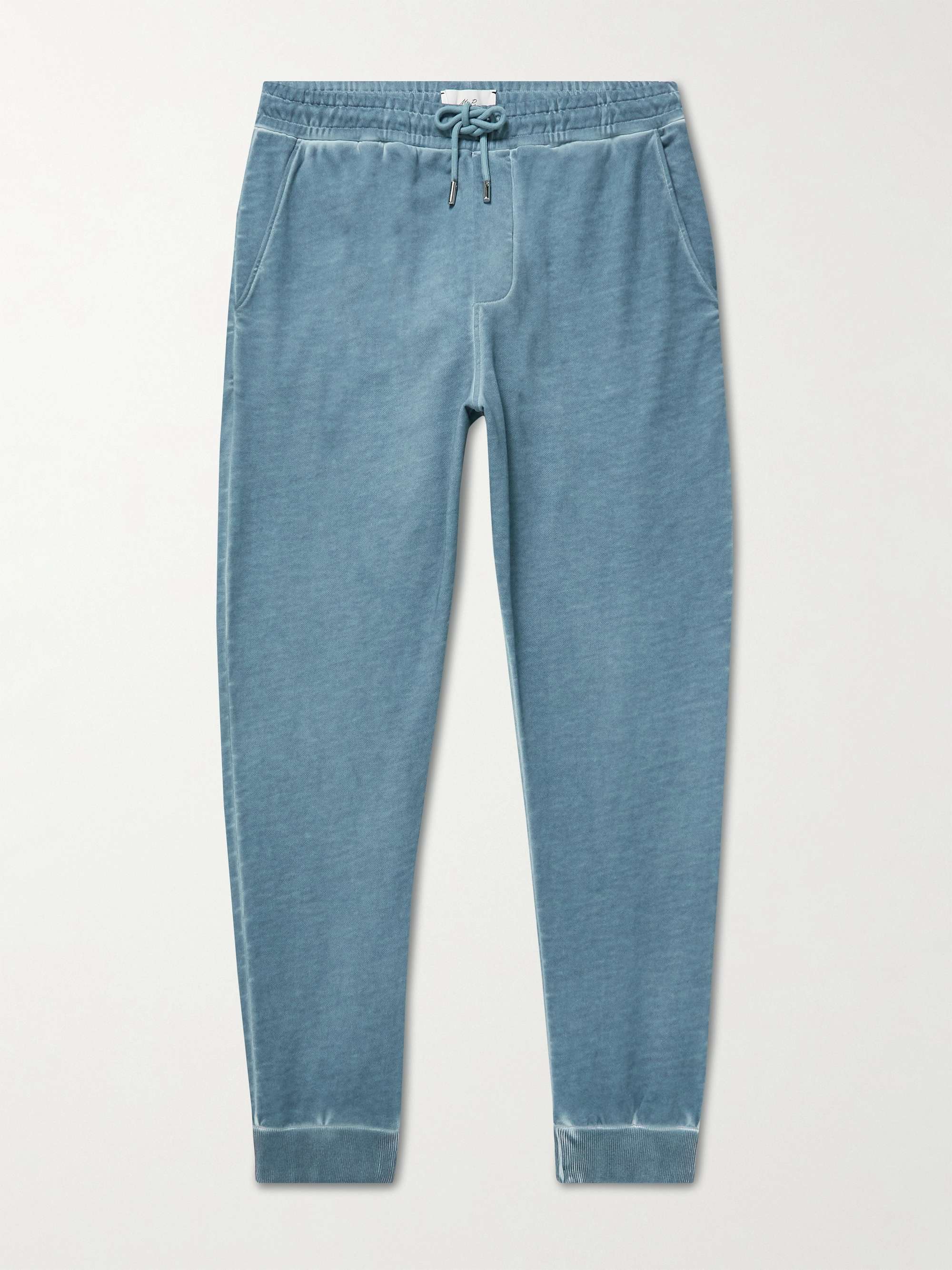 MR P. Slim-Fit Tapered Garment-Dyed Organic Cotton-Jersey Sweatpants
