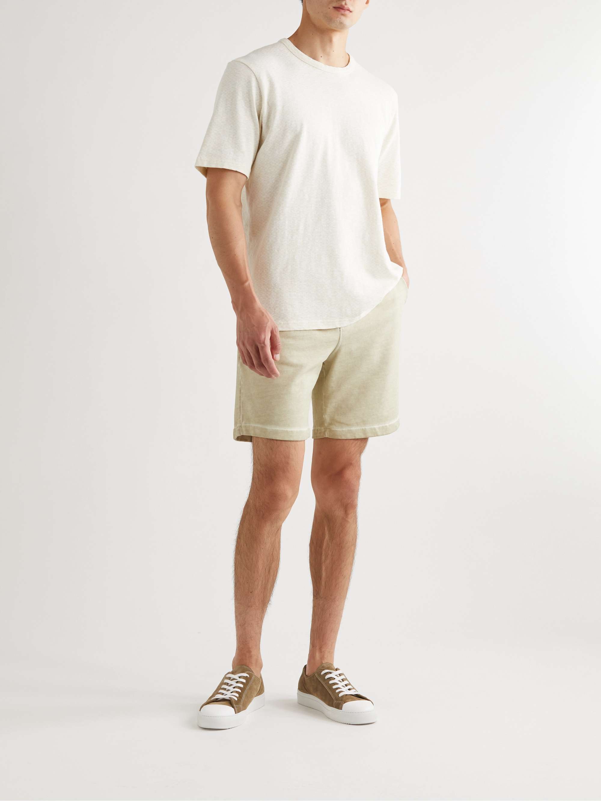 MR P. Cold-Dyed Organic Cotton-Jersey Drawstring Shorts