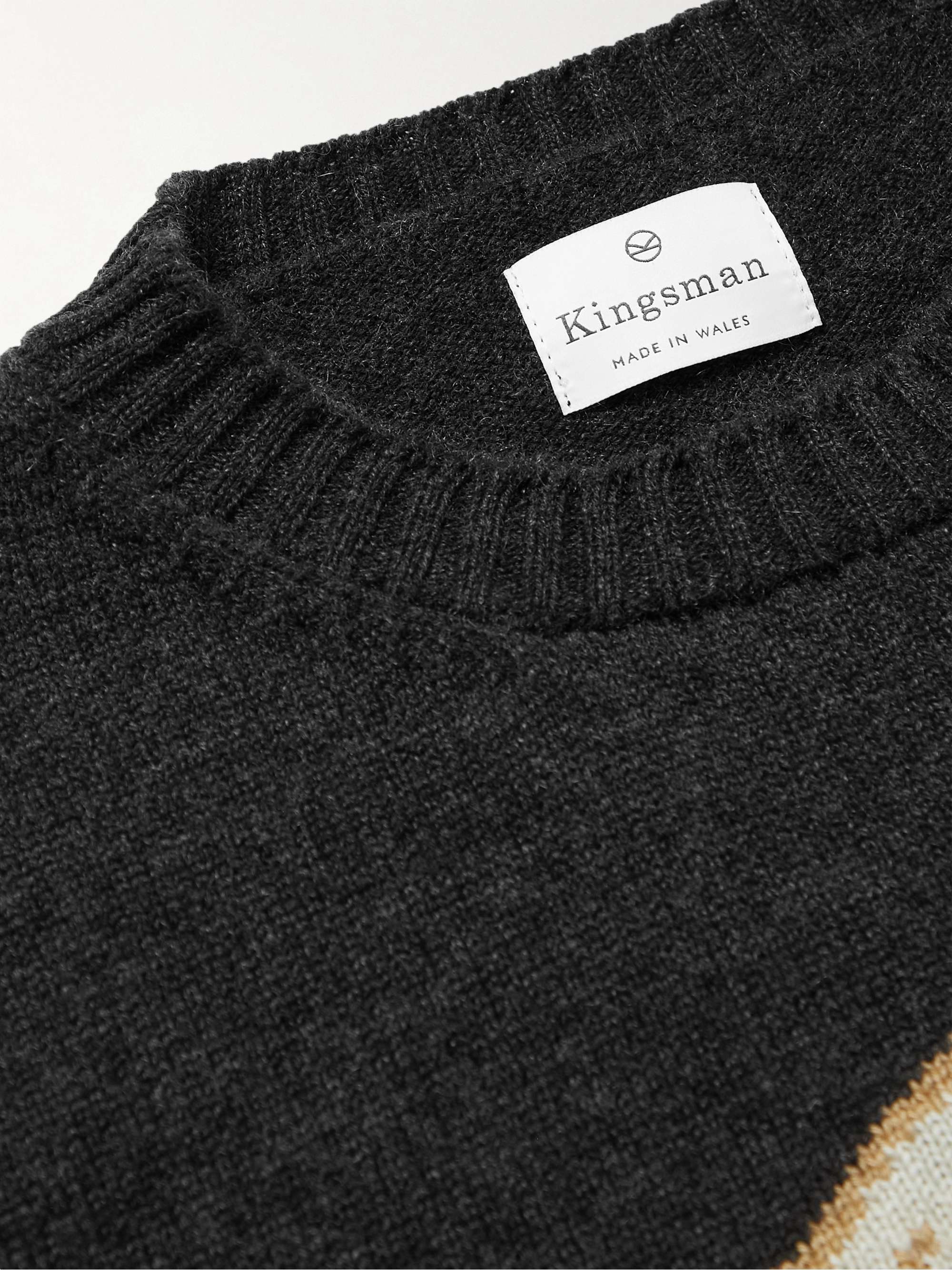 KINGSMAN Cashmere-Jacquard Sweater
