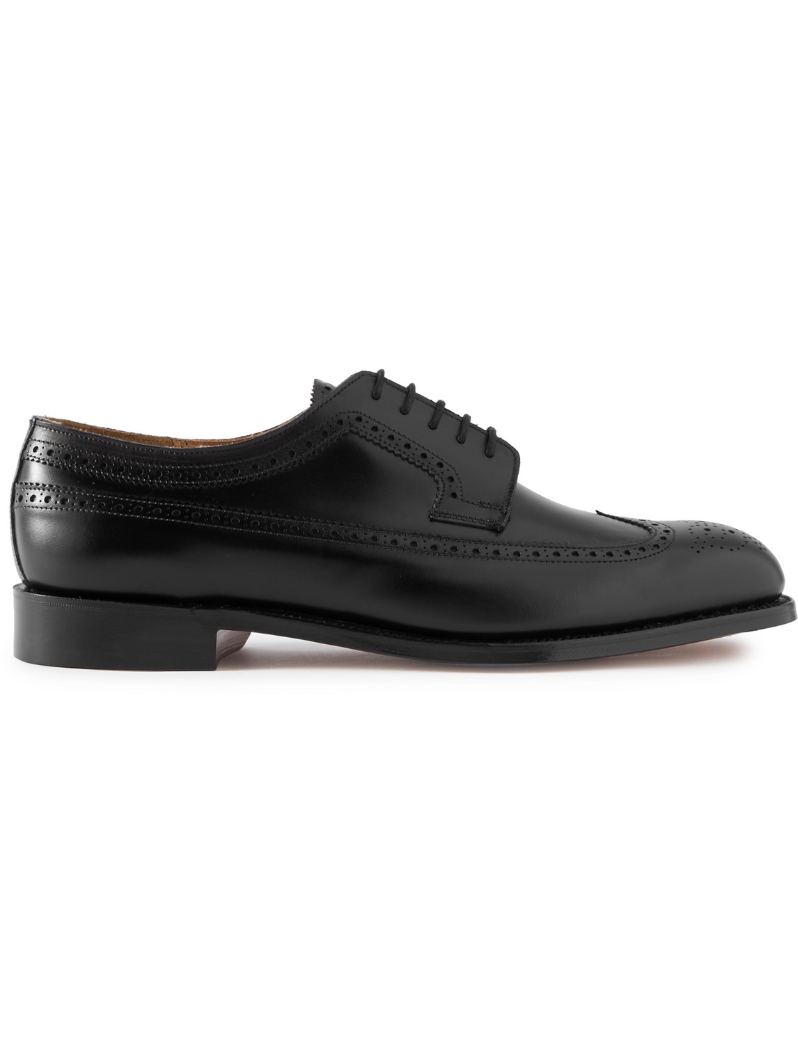 Grenson Canterbury Leather Wingtip Brogues In Black
