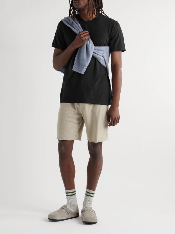 Black Combed Cotton-Jersey T-Shirt | JAMES PERSE | MR PORTER