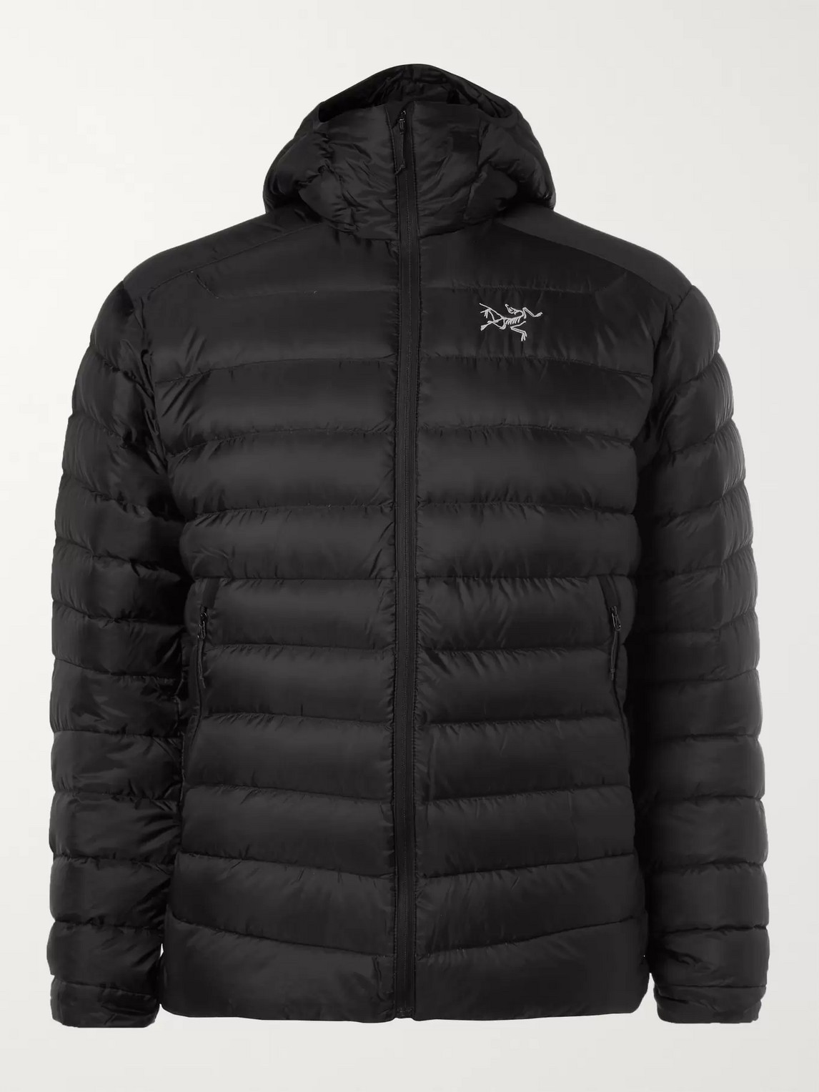 Arc'teryx Cerium Lt Quilted Shell Hooded Down Jacket In Black