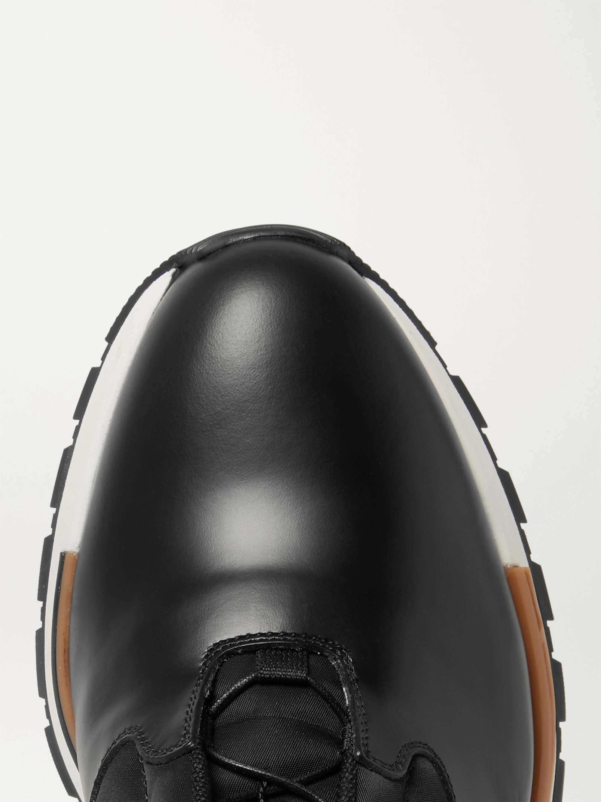 Black Fast Track Tornio Leather and Shell Sneakers | BERLUTI | MR 