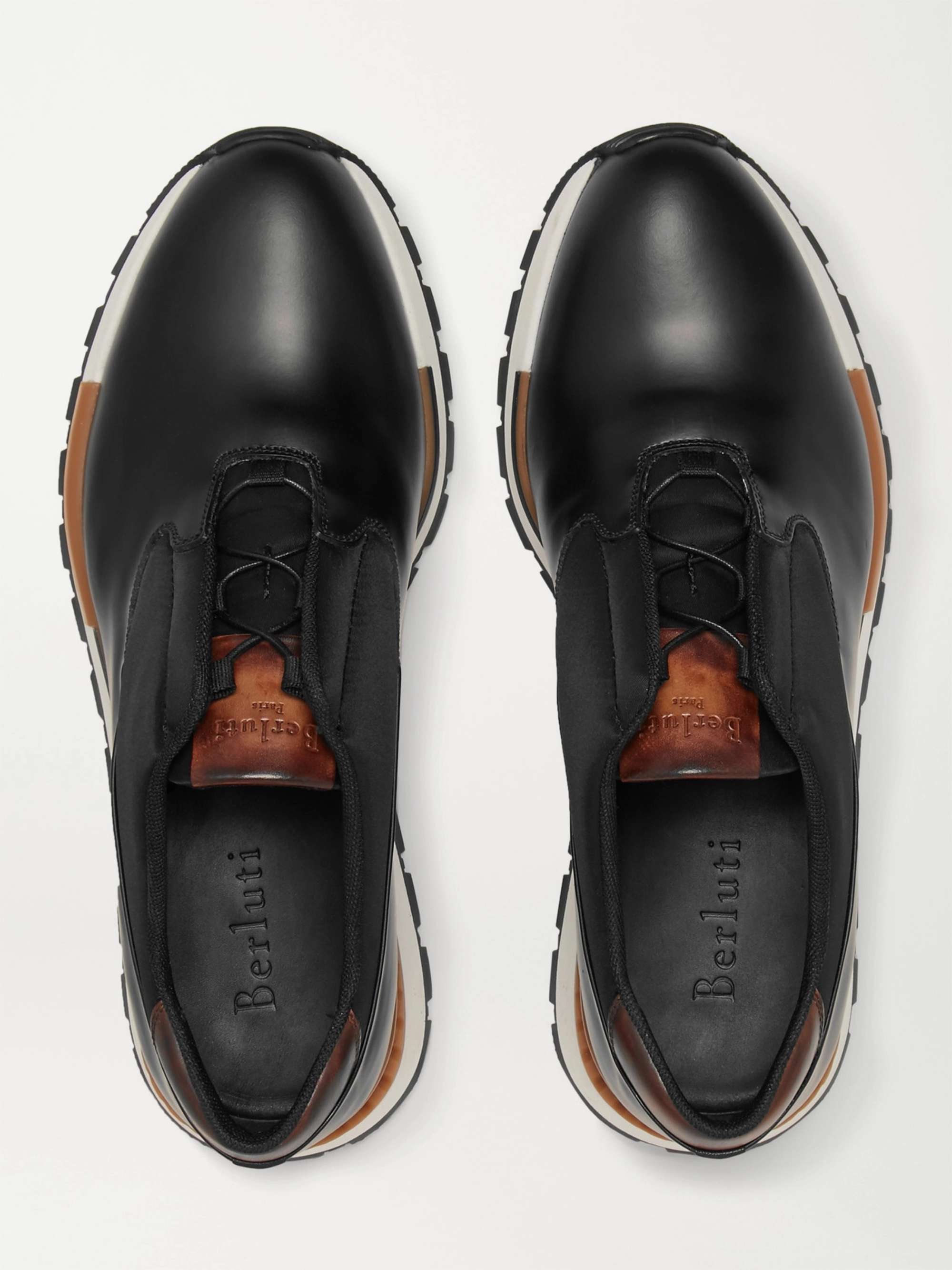 BERLUTI Fast Track Tornio Leather and Shell Sneakers