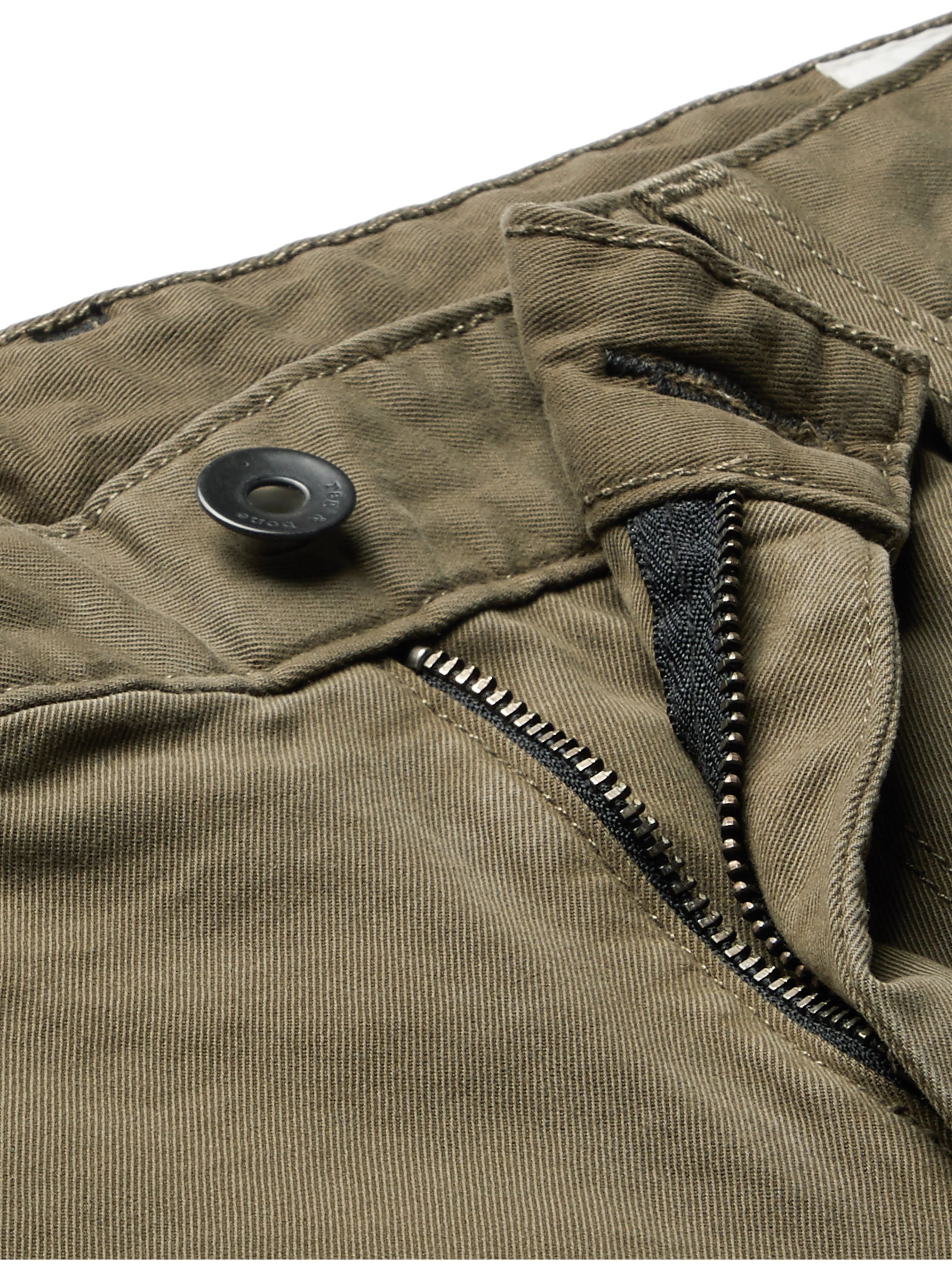 Army green Fit 2 Slim-Fit Garment-Dyed Stretch-Cotton Twill Chinos ...