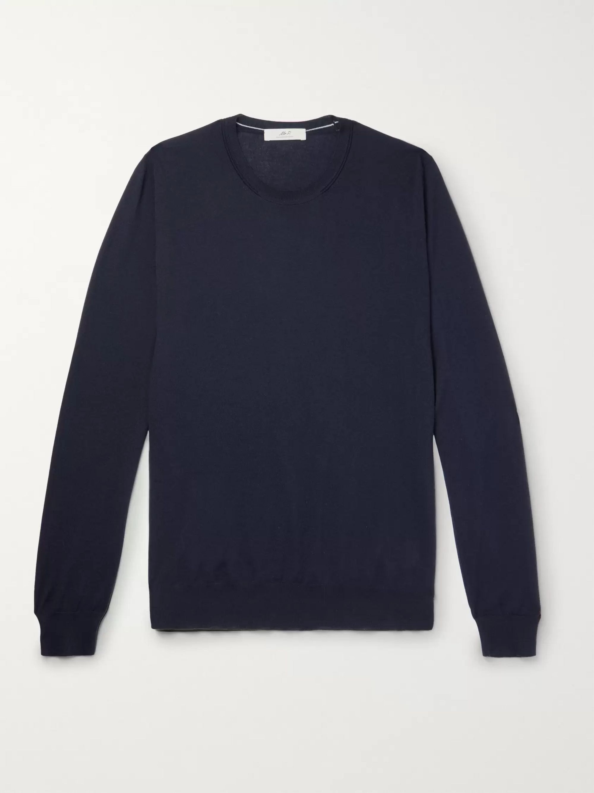 Navy Slim-Fit Cashmere Sweater | Mr P 