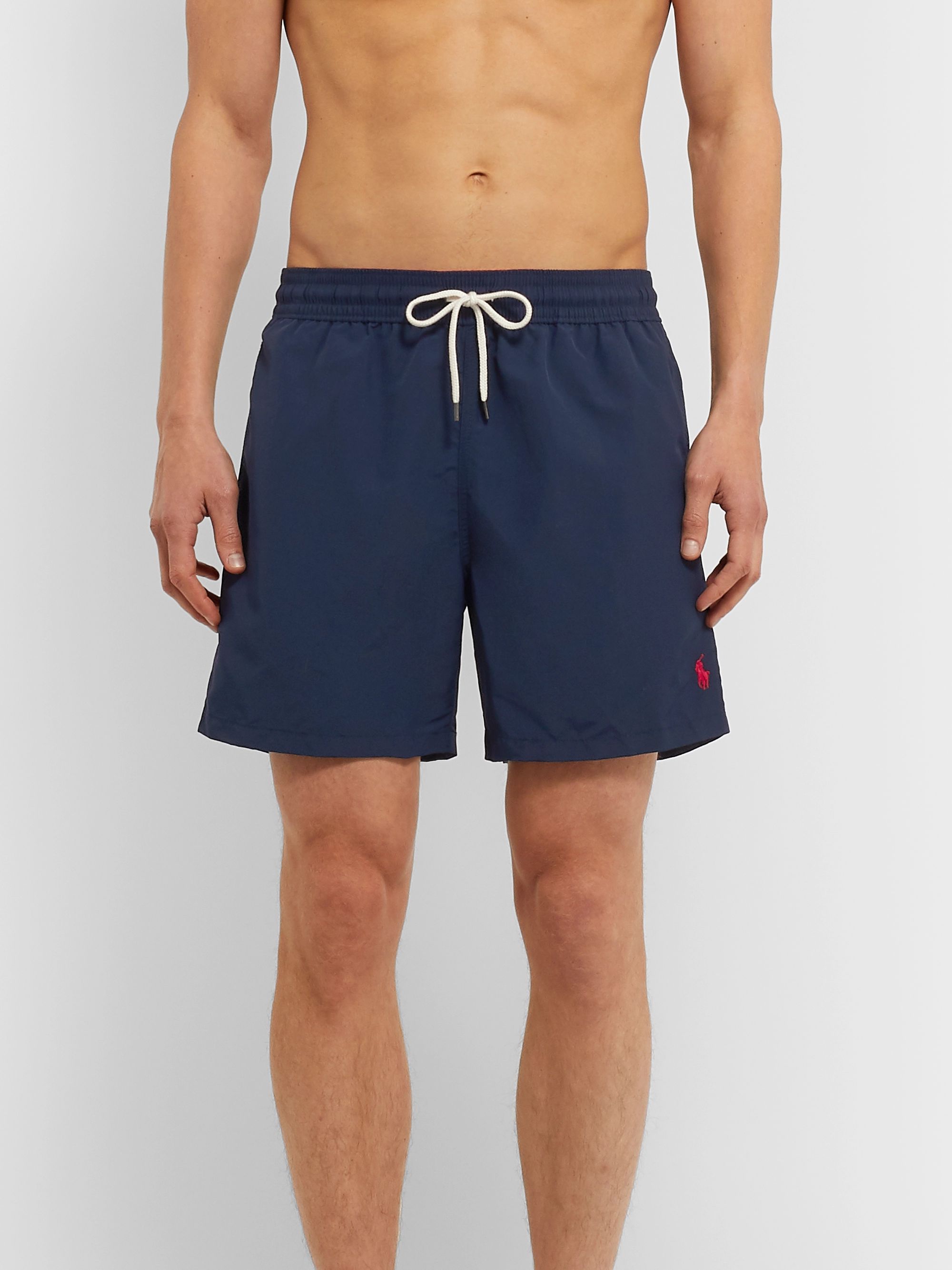 Navy Traveler Mid-Length Swim Shorts 