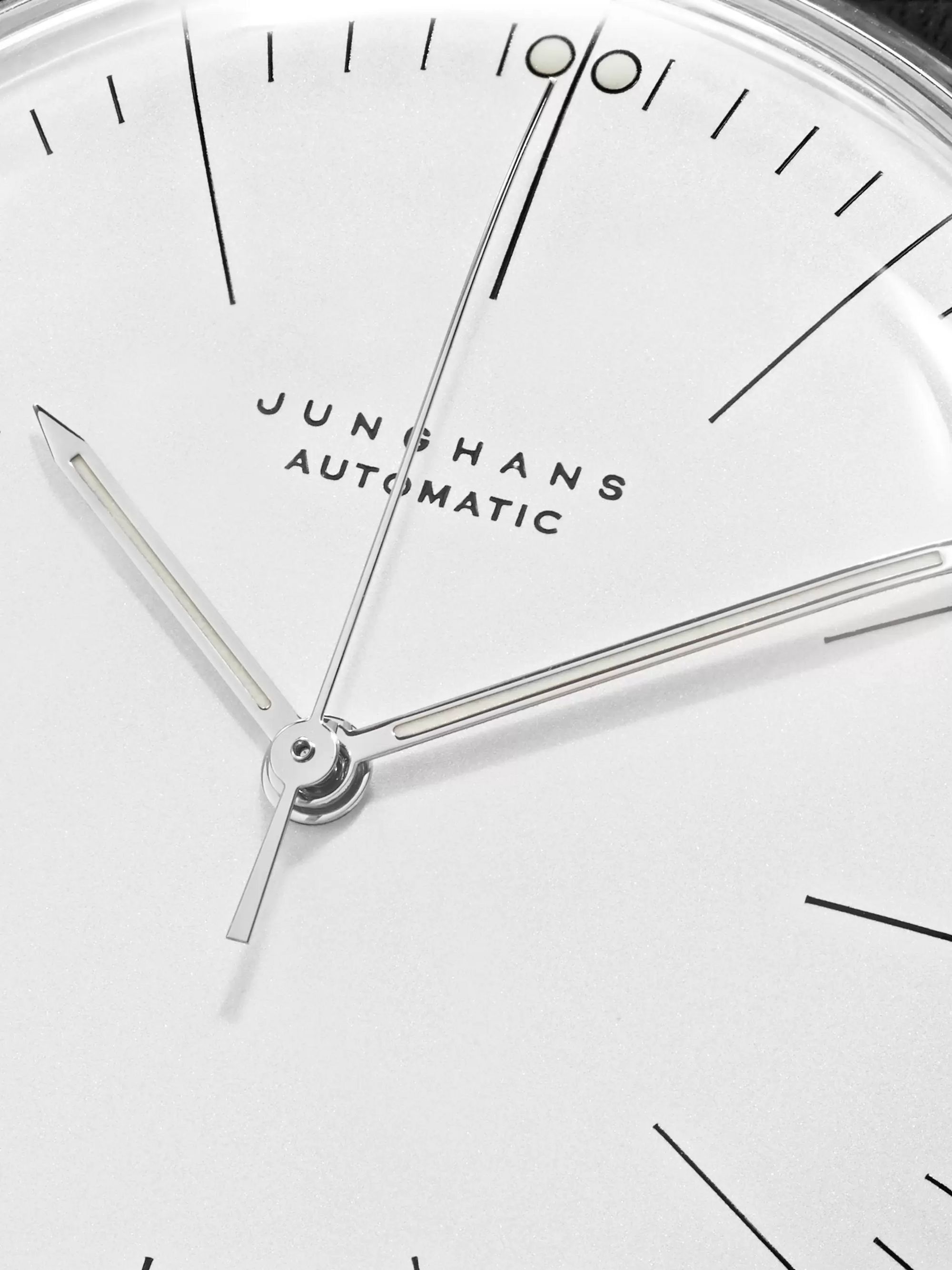 JUNGHANS Max Bill Automatic 38mm Stainless Steel and Leather Watch, Ref. No. 027/3501.00
