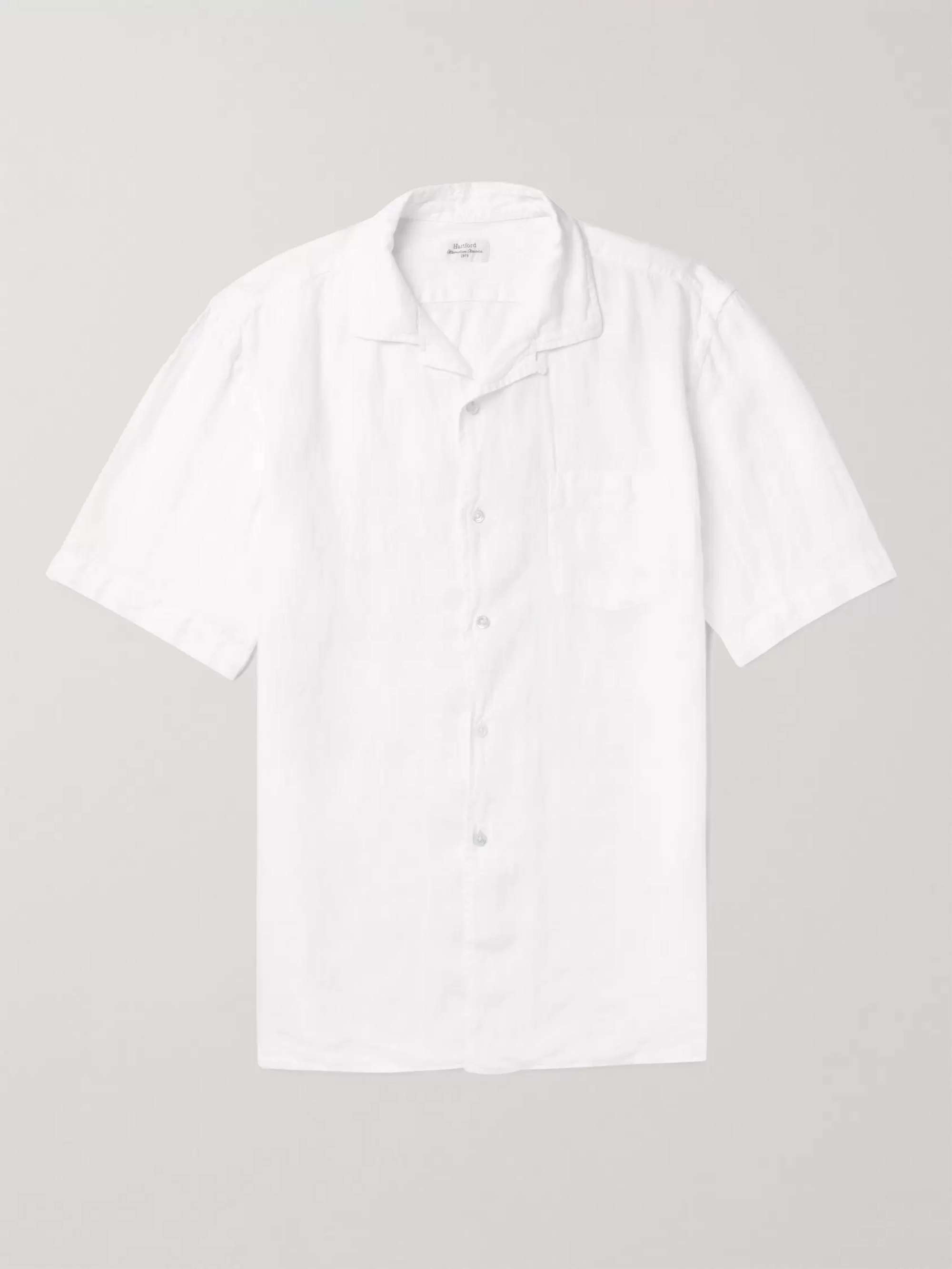 HARTFORD Camp-Collar Linen Shirt