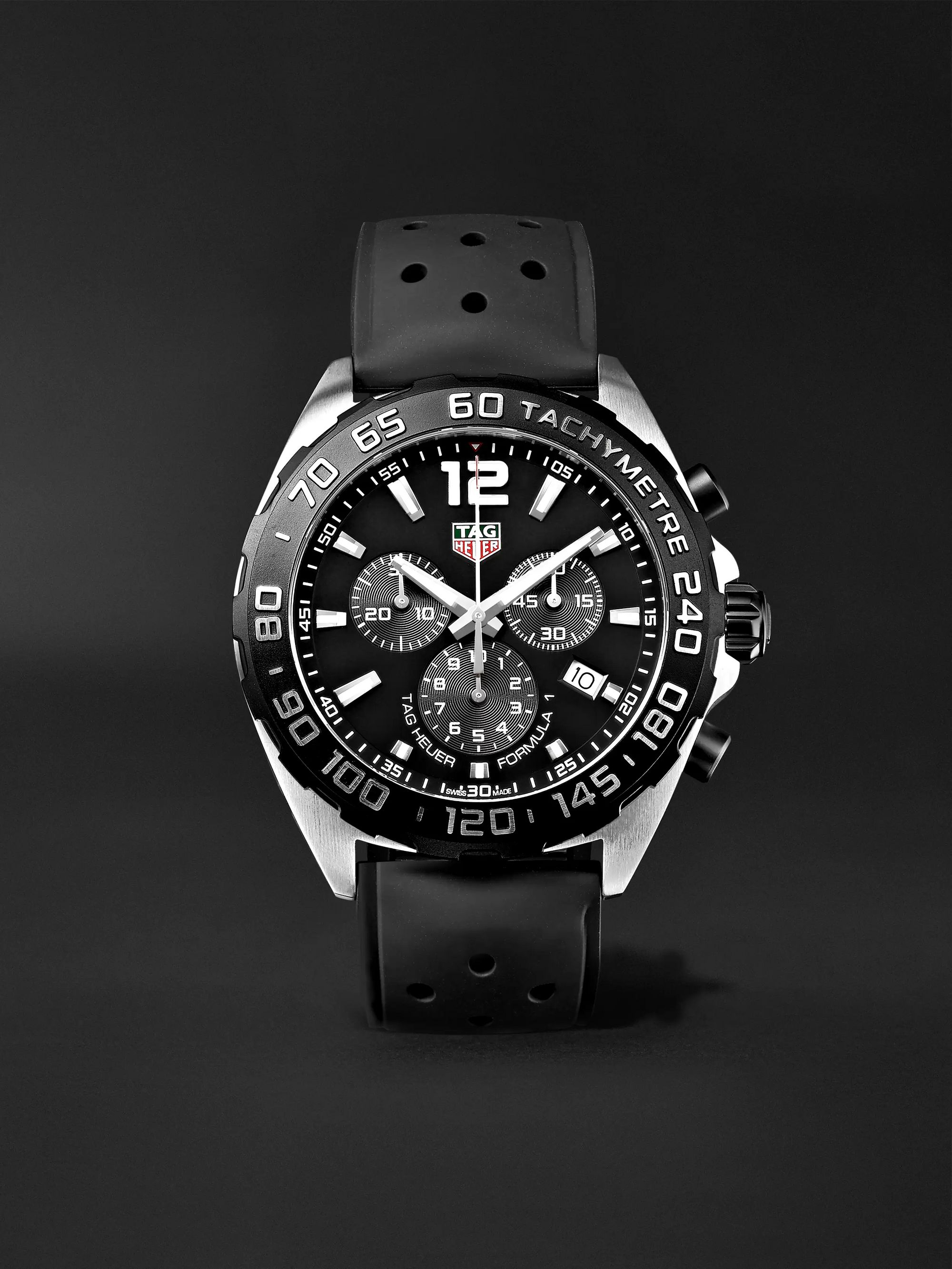 mrporter.com | Formula 1 Chronograph 43mm Stainless Steel and Rubber Watch, Ref. No. CAZ1010.FT8024