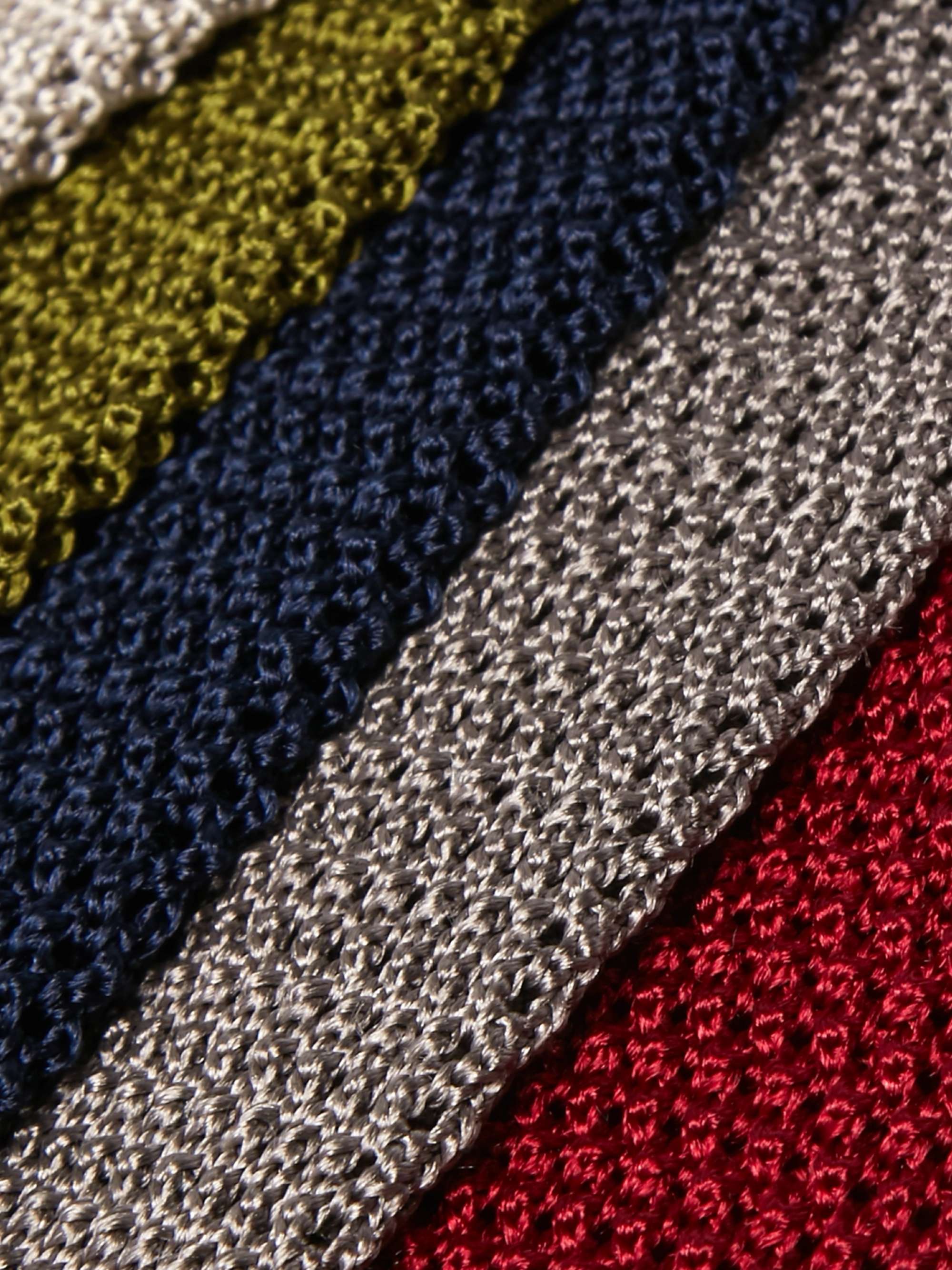 CHARVET Set of Five 4.5cm Knitted Silk Ties