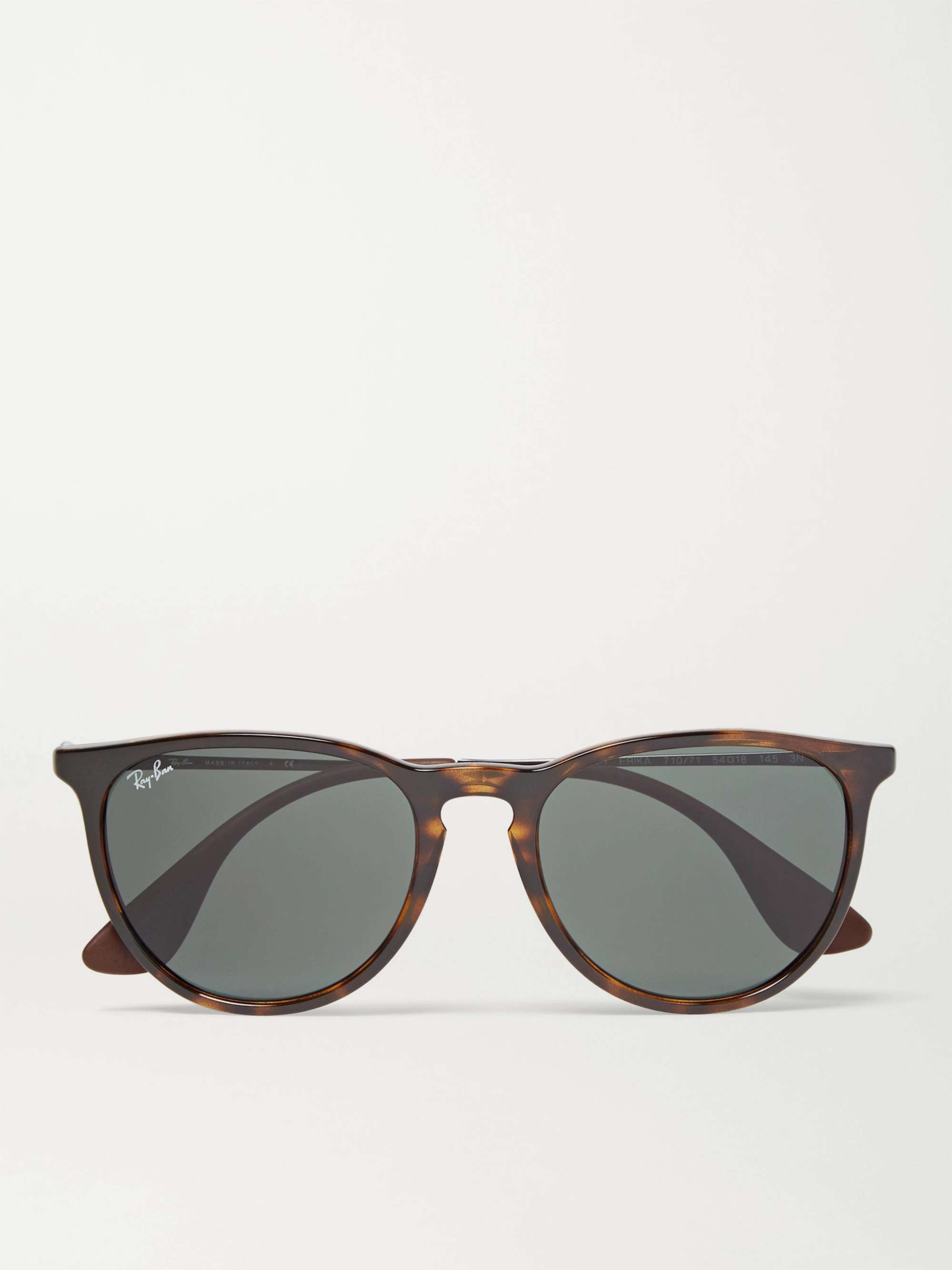 RAY-BAN Erika Round-Frame Tortoiseshell Acetate Sunglasses