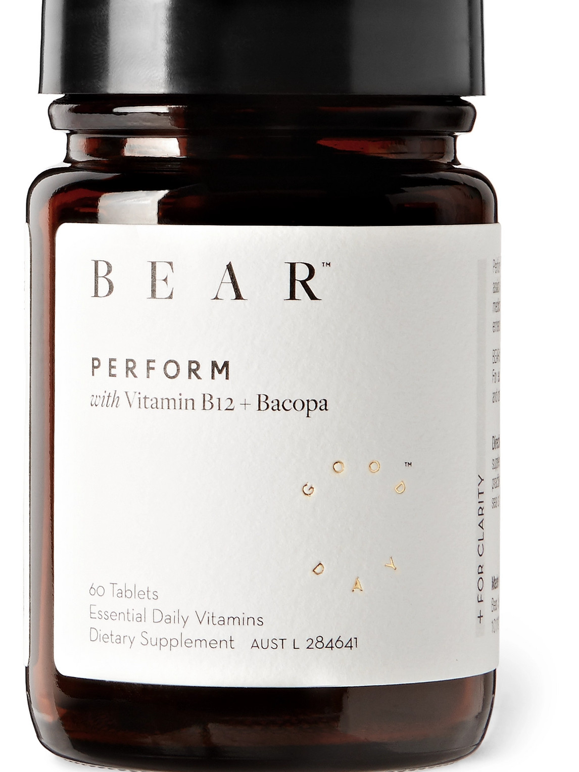 Bear Perform Supplement, 60 Capsules In Colorless