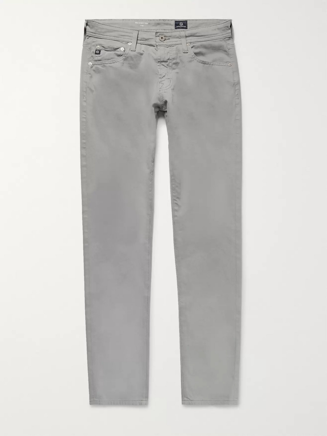 AG STOCKTON SKINNY-FIT BRUSHED STRETCH-COTTON TROUSERS