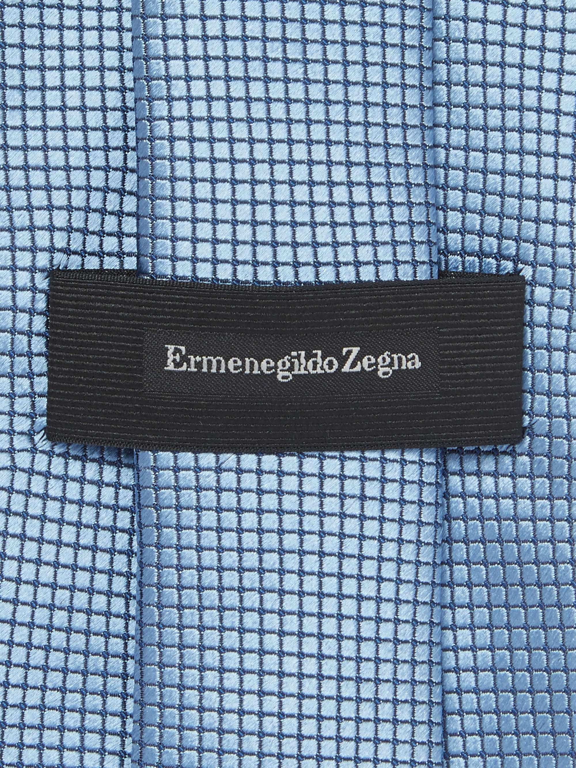 ERMENEGILDO ZEGNA 8cm Textured-Silk Tie